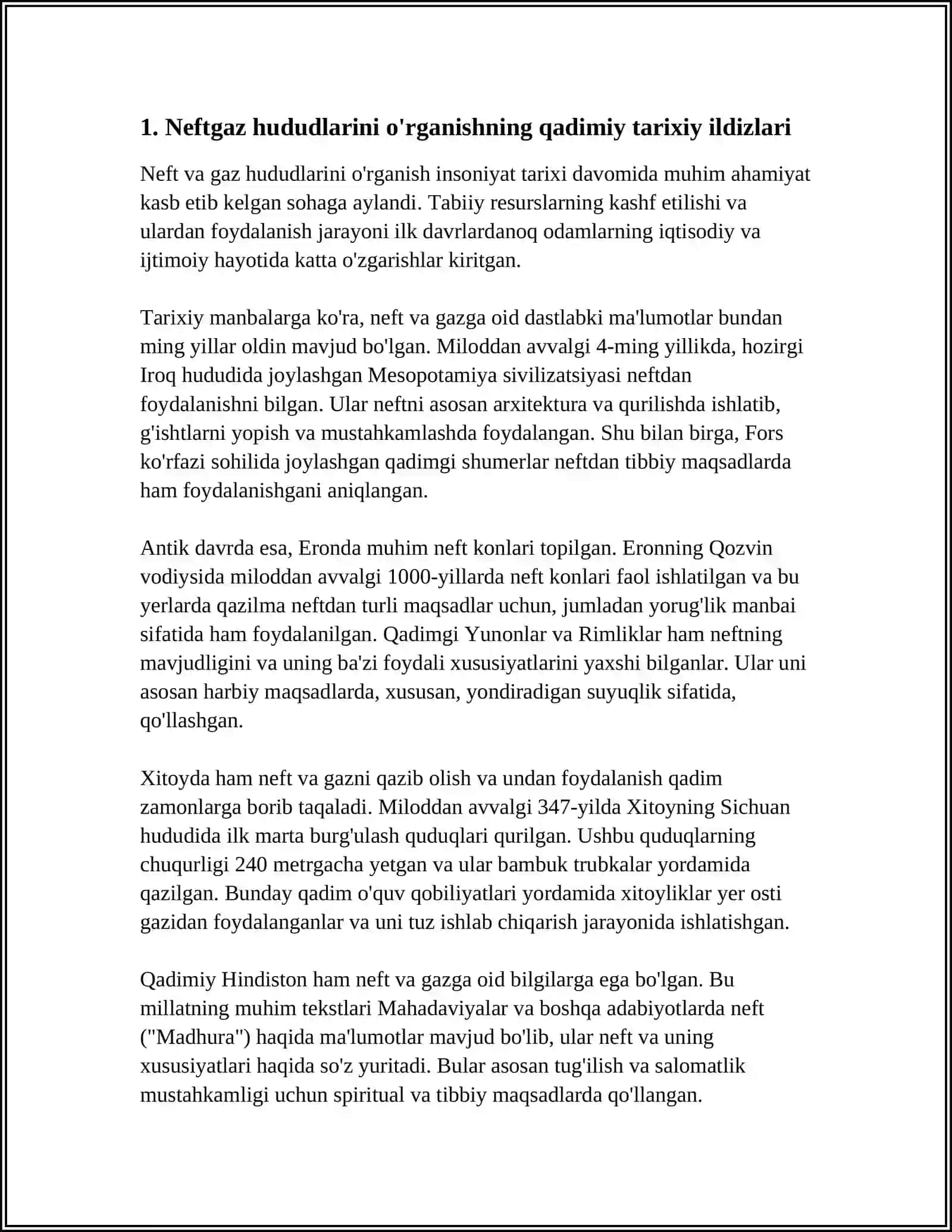 NEFTGAZ HUDUDLARI VA AKVATORIYALARINI ÕRGANISH AXAMIYATI TARIXI VA TAMOILLARI 3