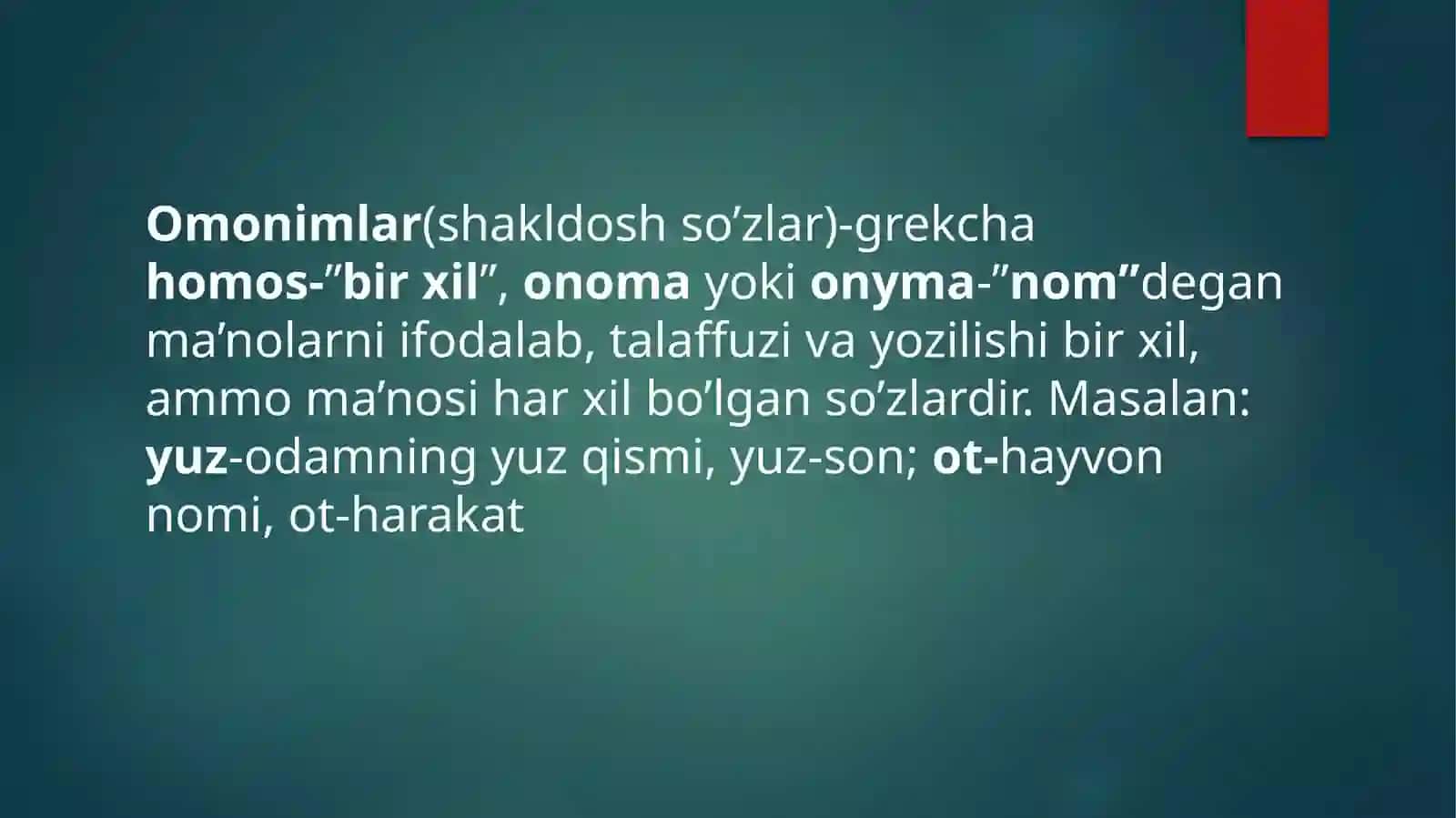Lug’at tarkibining shakl va ma’no munosabatlari jihatidan tavsiflanishi 3