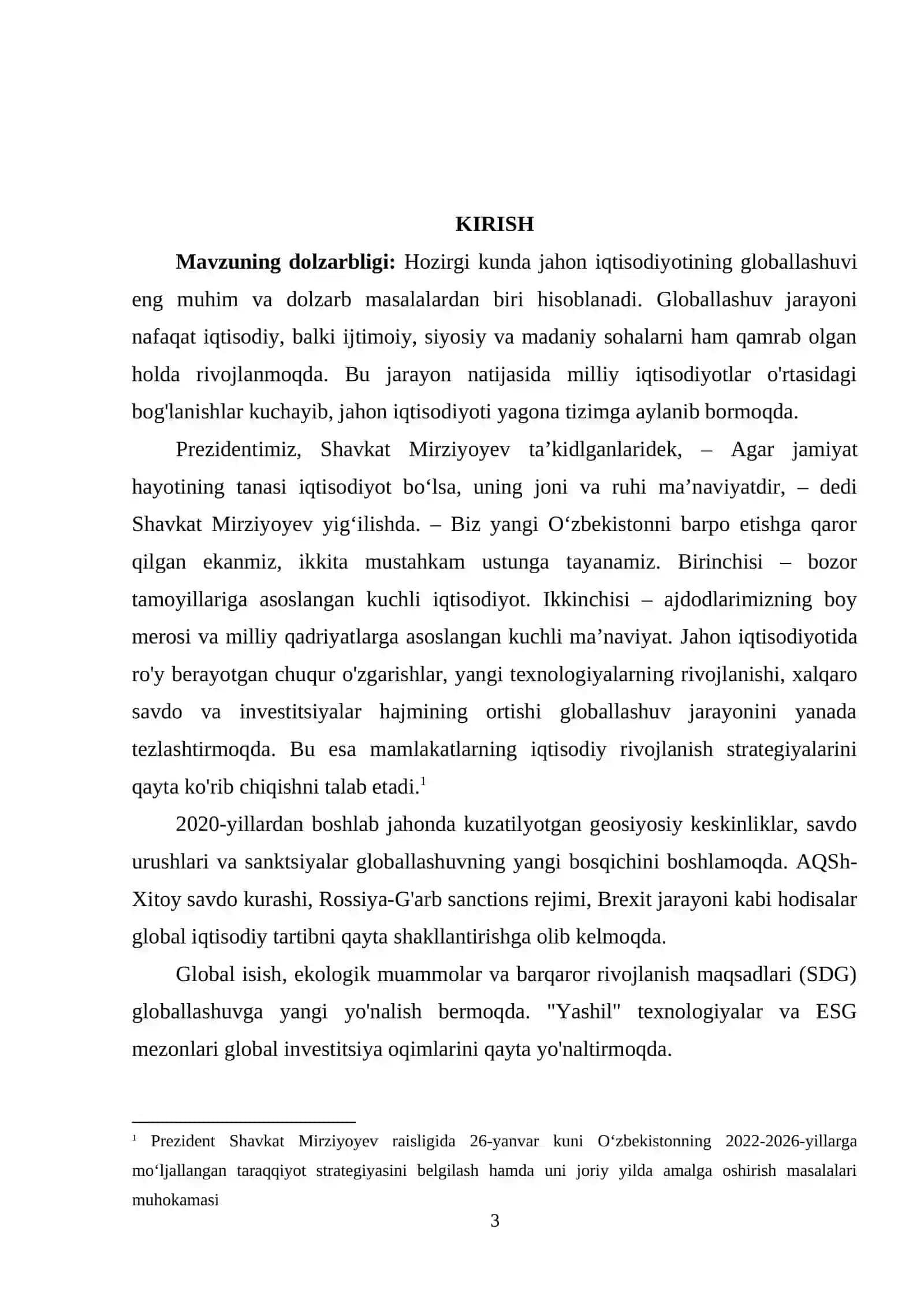 JAHON IQTISODIYOTINING GLOBLASHUVI 3
