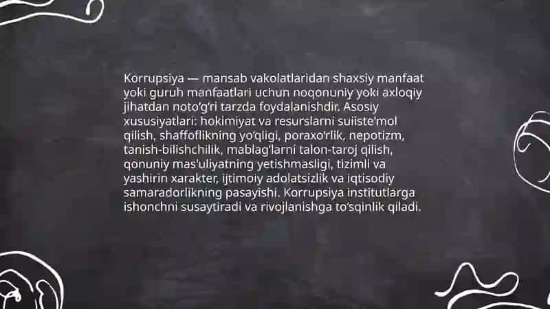 Korrupsiyaning mohiyati va uning oqibatlari 3