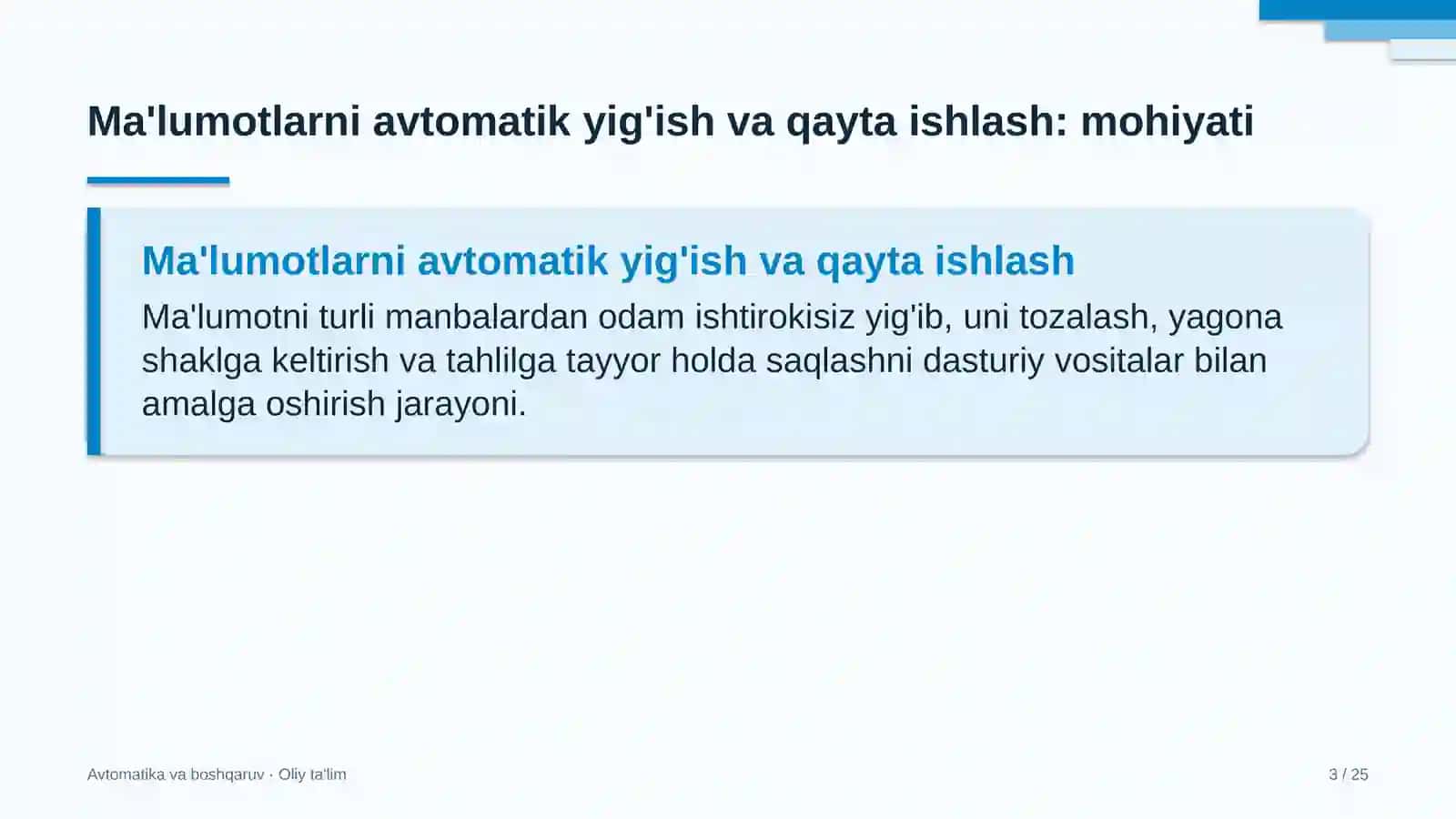 Energiya auditi tashkilotlarida ma'lumotlarni avtomatik yig'ish va qayta ishlash 3