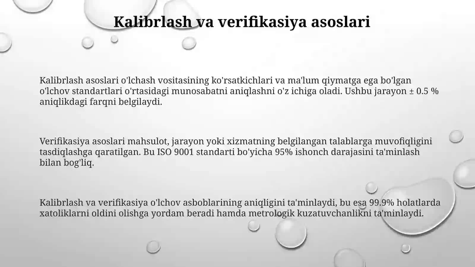 Ôlchash vositalarini kalibrlash va verifikatsiya qilishning zamonaviy usullari 3