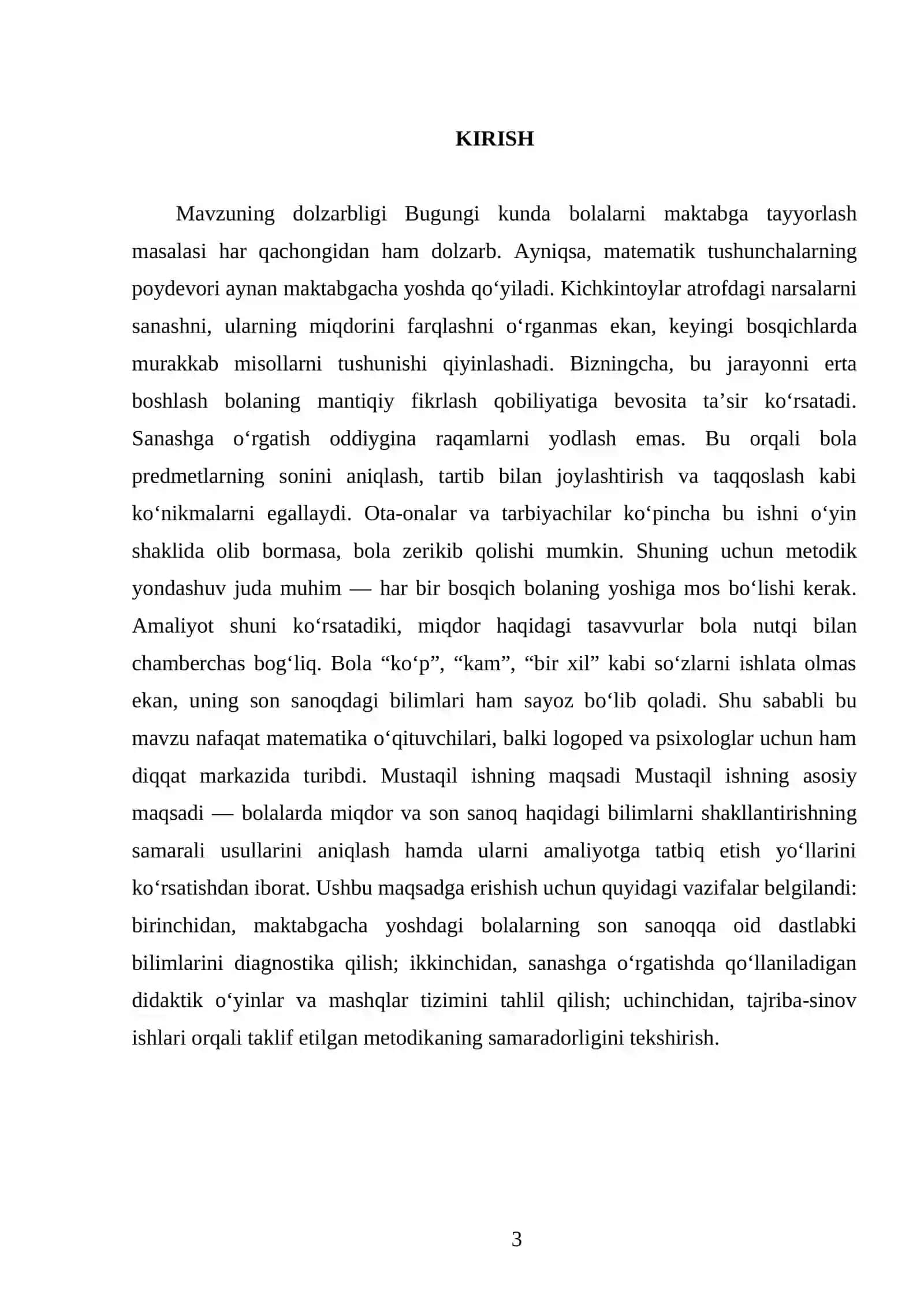 Bolalarda miqdor va son sanoq haqidagi bilimlarni shakllantirish sanashga o‘rgatish 3