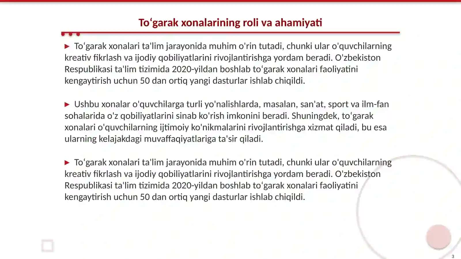 Toʻgarak xonalarini jihozlash.Moddiy texnika taʼminotini oʻrganish 3