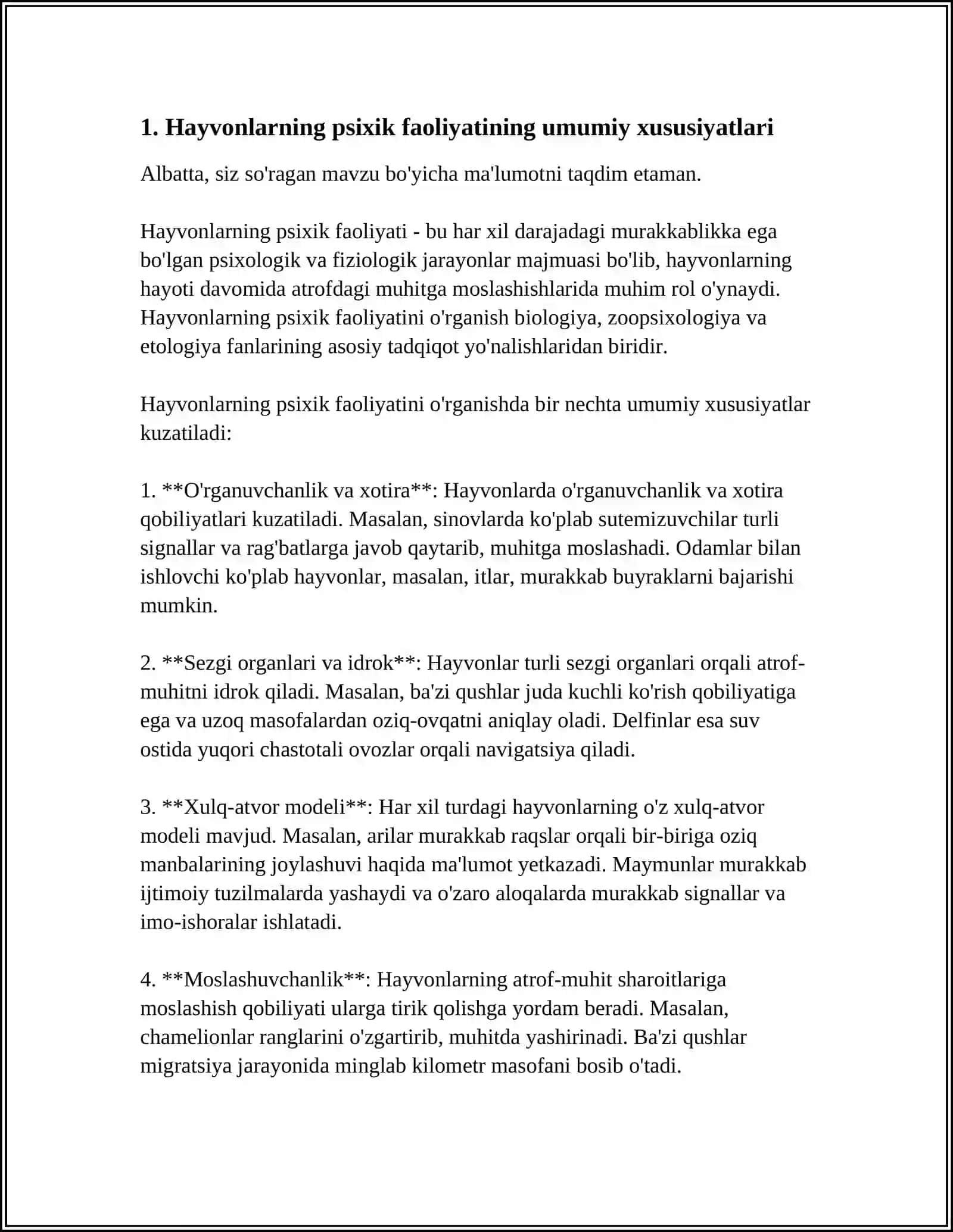 HAYVONLAR PSIXIK FAOLIYATNING UMUMIY TAVSIFI 3