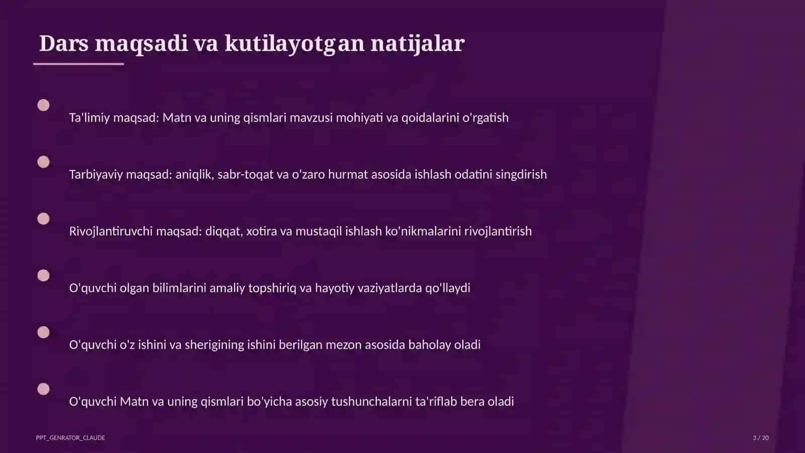 Matn va uning qismlari (3-sinf) 3