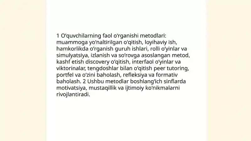 Boshlanğich sinflarda ta'lim metodlari va vositalari 3