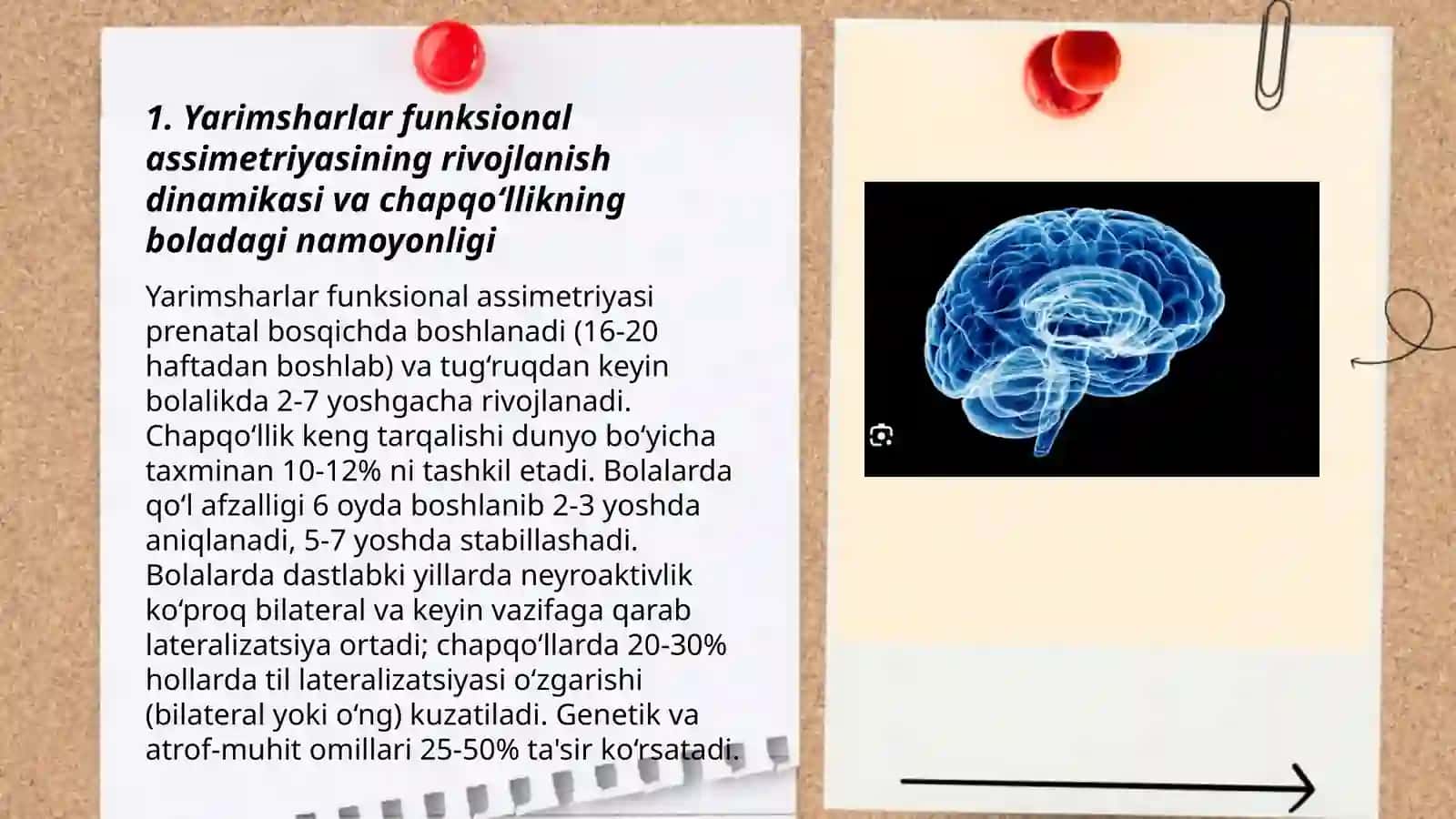 Yarimsharlar funksional assimetriyasining boladagi chapqo‘llik bilan bog‘liqligi 3