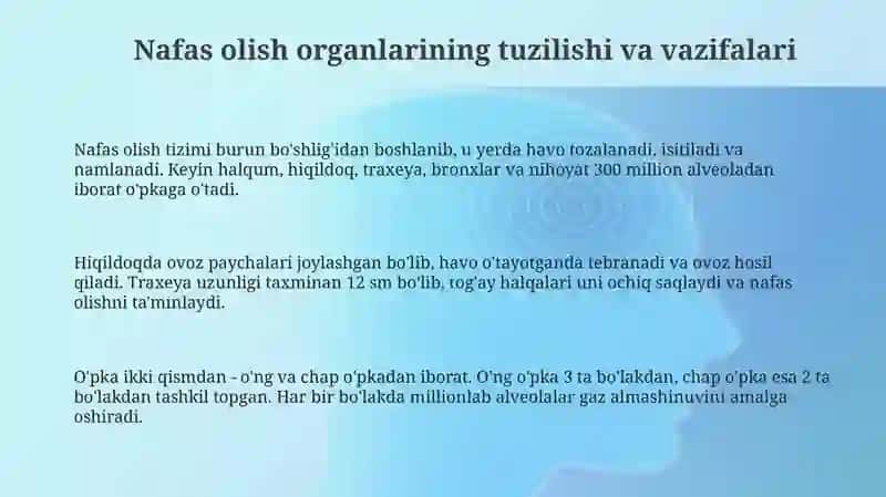 8 sinfda nafas organlari mavzusining òqitilishi 3