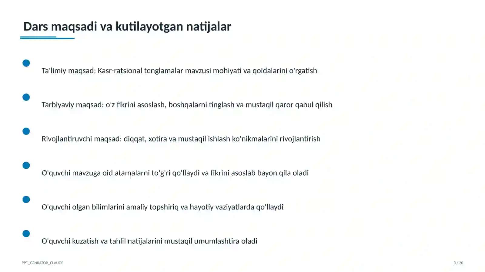 Kasr-ratsional tenglamalar (8-sinf) 3