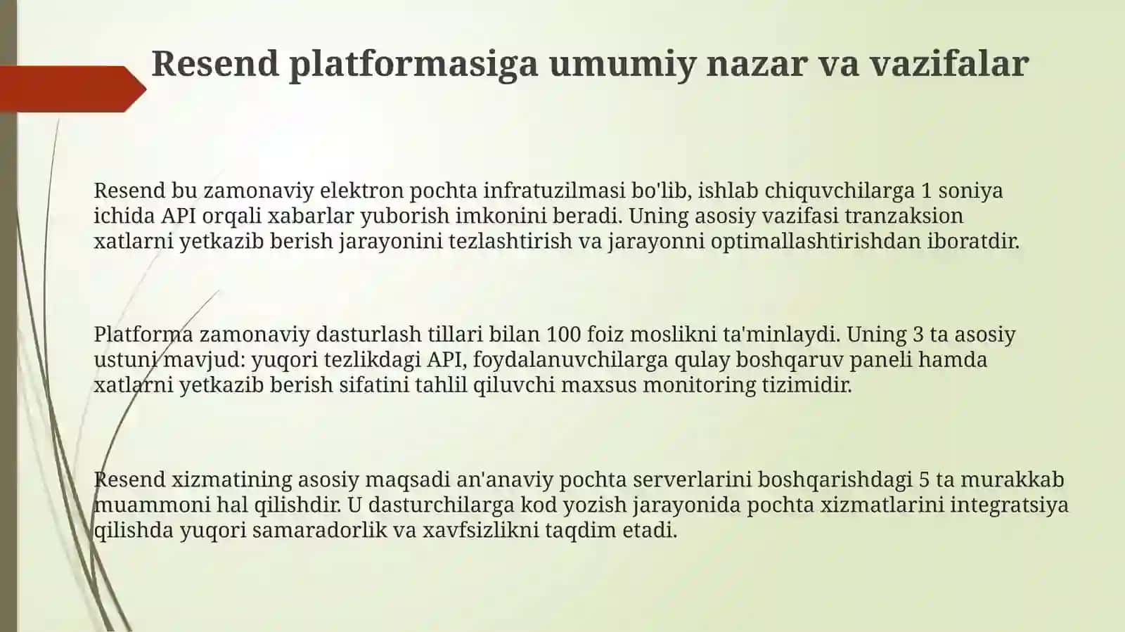 Resend platformasi 3