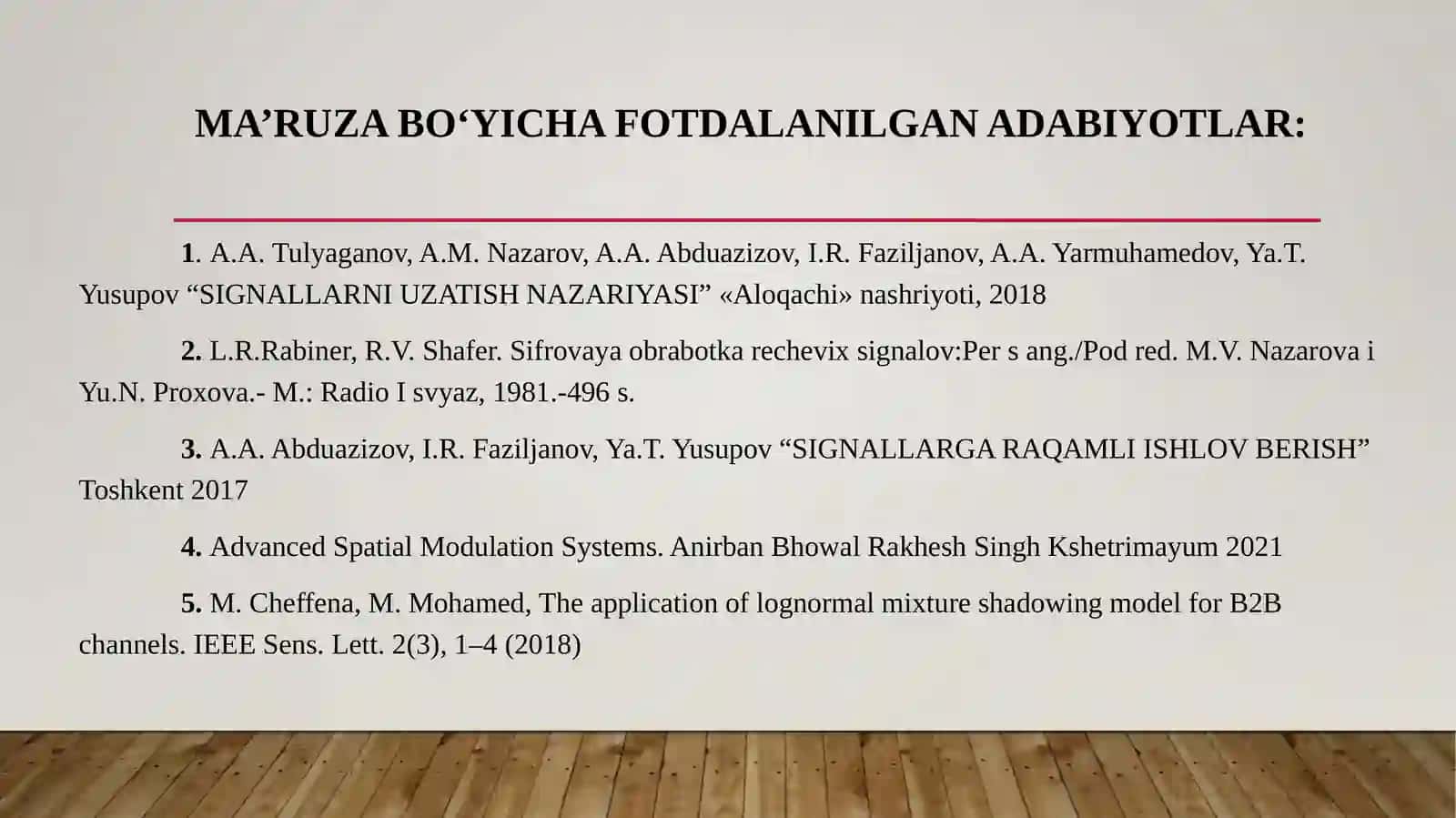 Simsiz chastotalar va kanallar. Uyali aloqa. Tezlik, tarmoqli kengligi va masofa. Antennaning ko'rsatkichlari va qamrovi. Simsiz qurilmalar o'rtasidagi aloqa 3