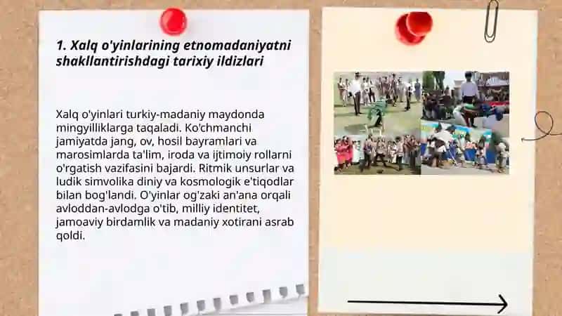 Xalq o'yinlarining etnomadaniyatni shakllantirishdagi tarixiy ildizlari 3