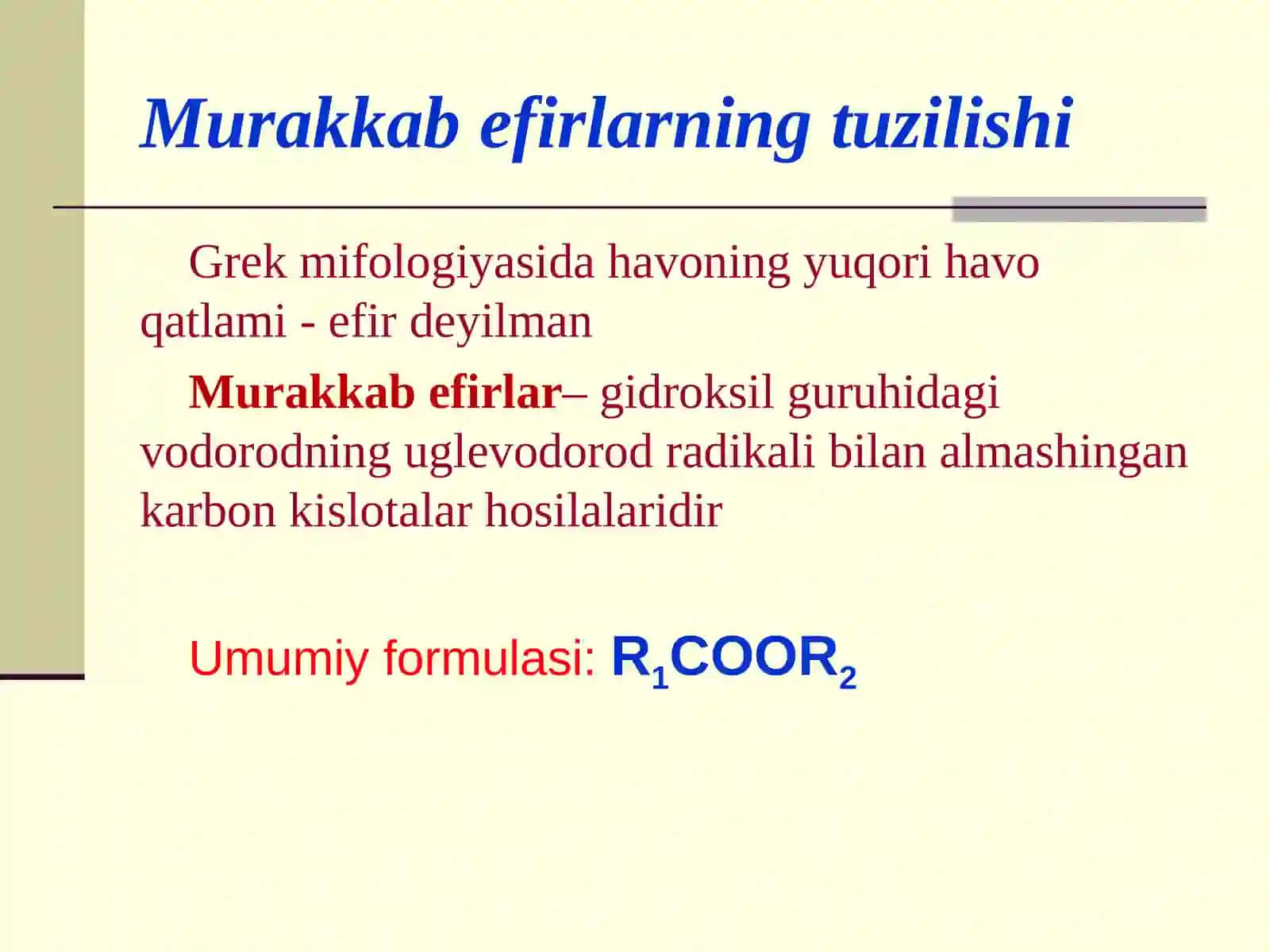 Murakkab efirlar 3