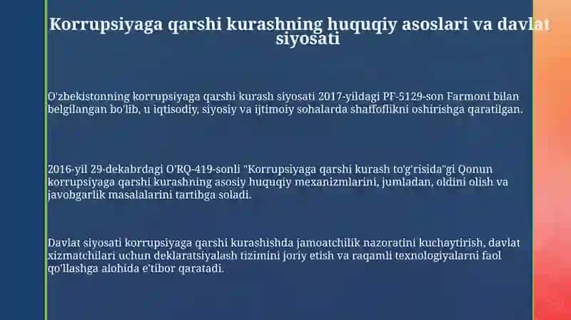 Korrupsiyaga qarshi kurash mexanizmlari 3
