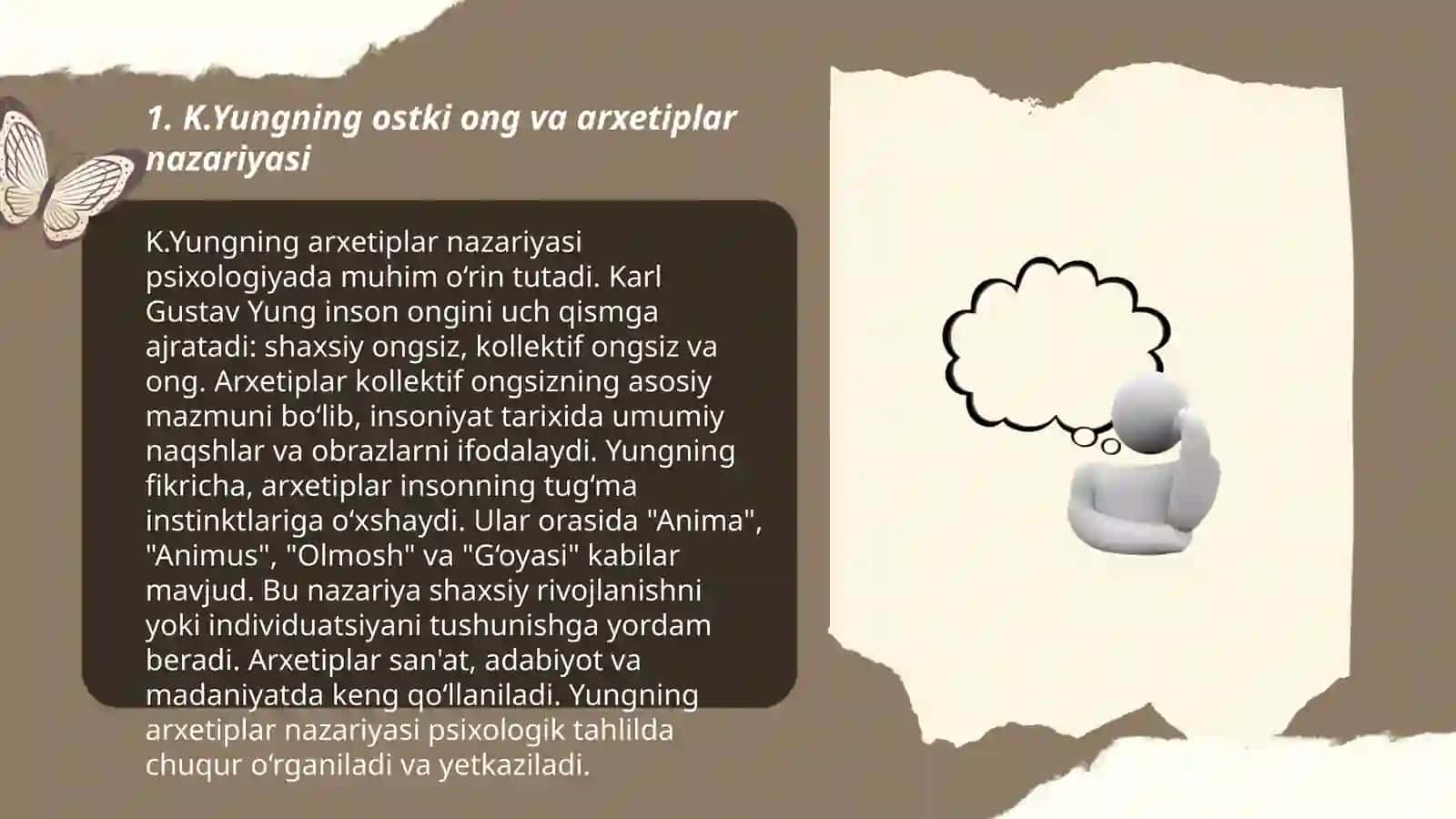 K.Yungning analitik psixologiyasi.Jon Uotsonning klassik bixeviorizmi Najmiddinova Muhayyo 3