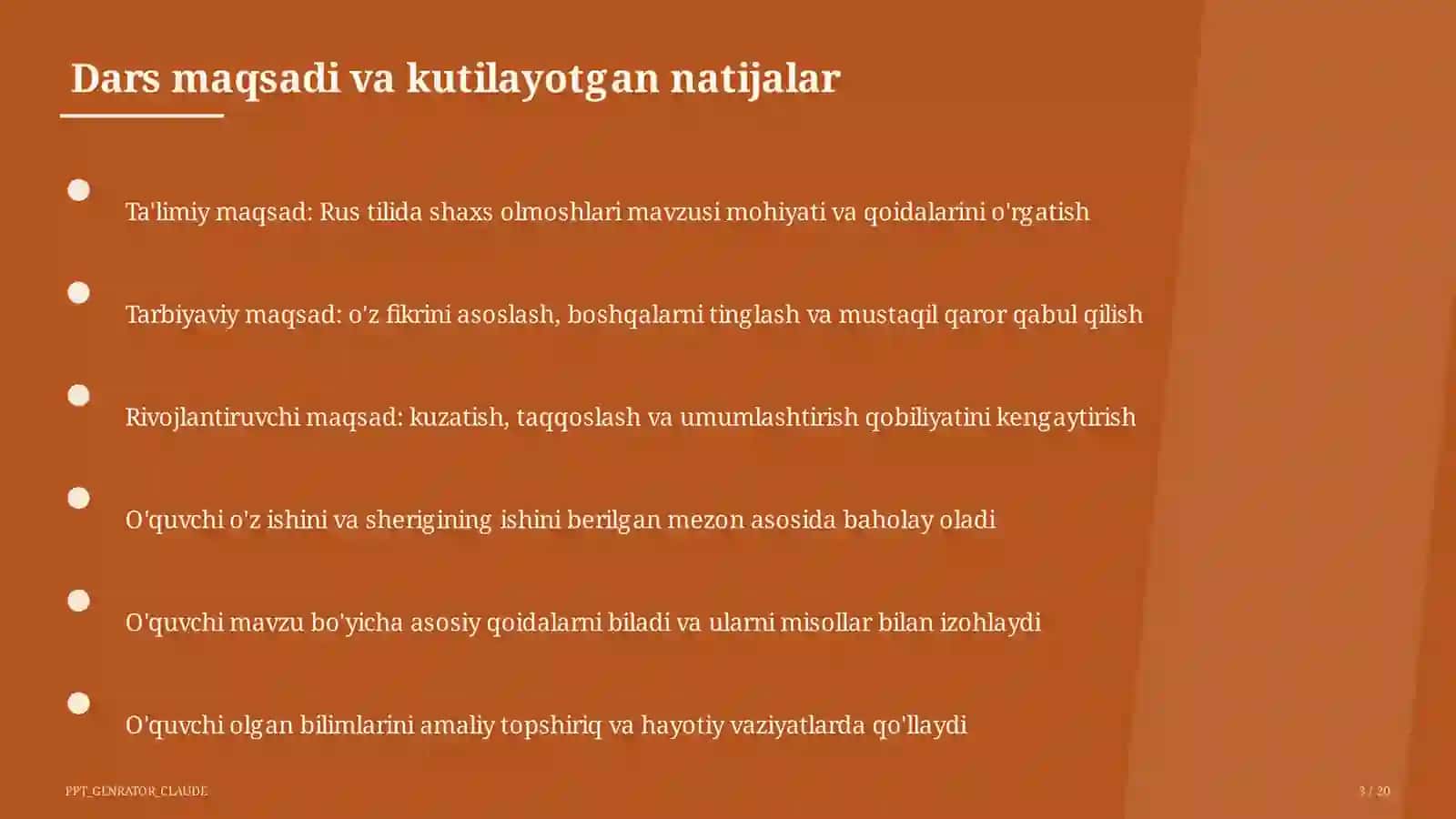 Rus tilida shaxs olmoshlari (5-sinf) 3