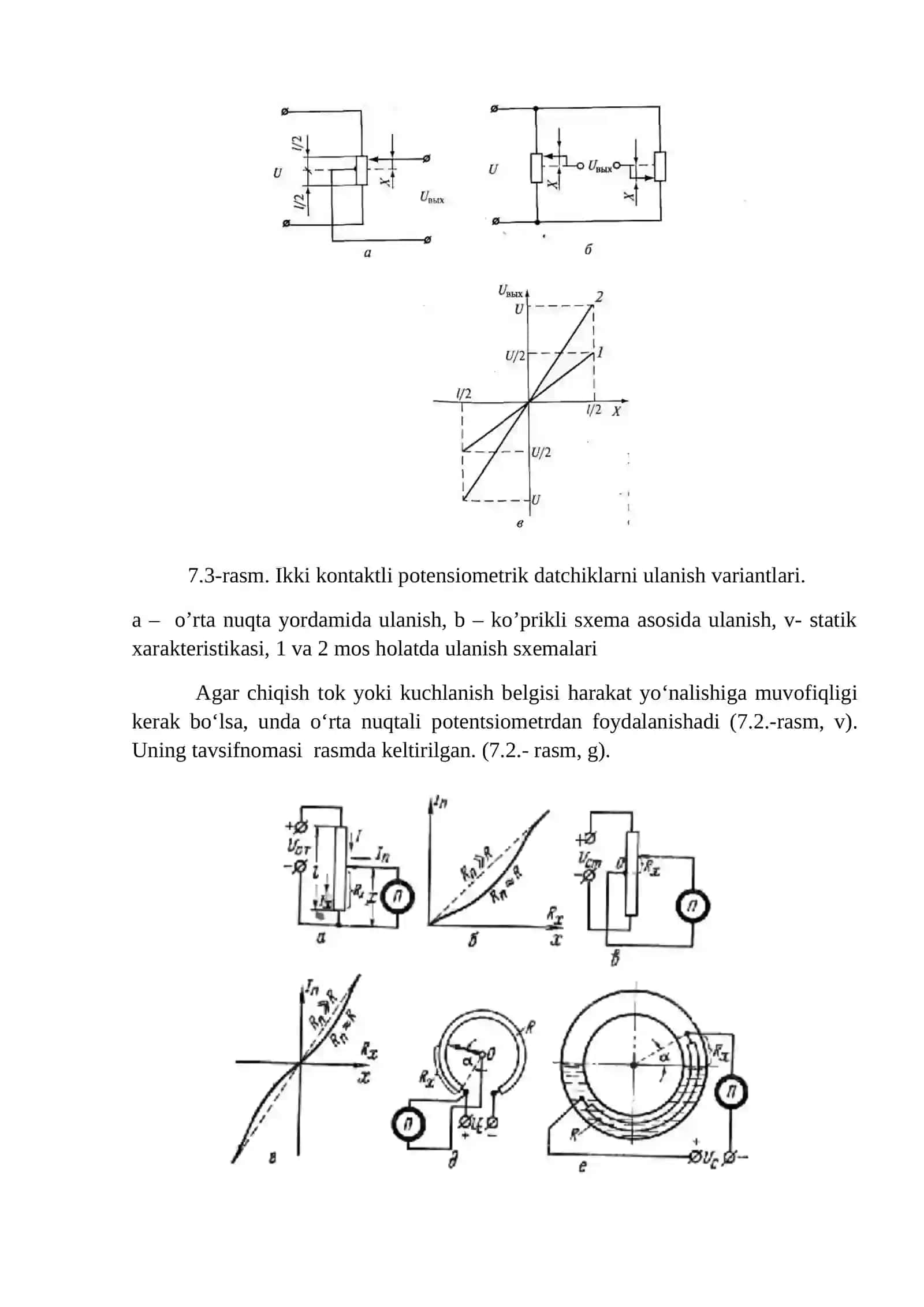 Elektrkontaktli datchiklar. Patentsiometrik, tenzometrik, sig‘imli datchiklar 3