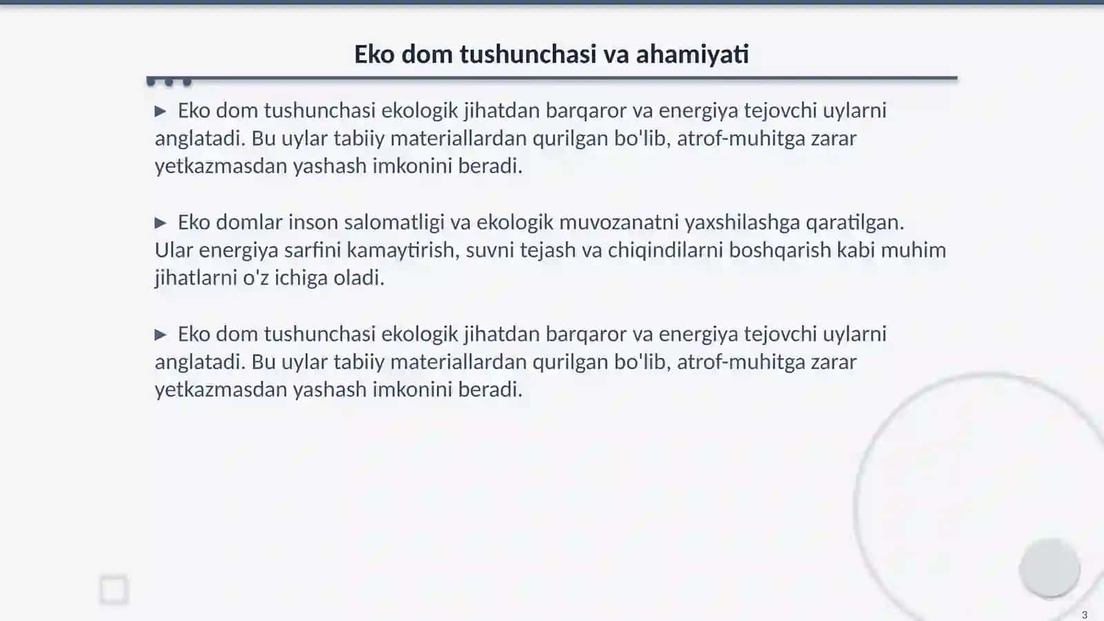 Eko Dom loyihalari 3
