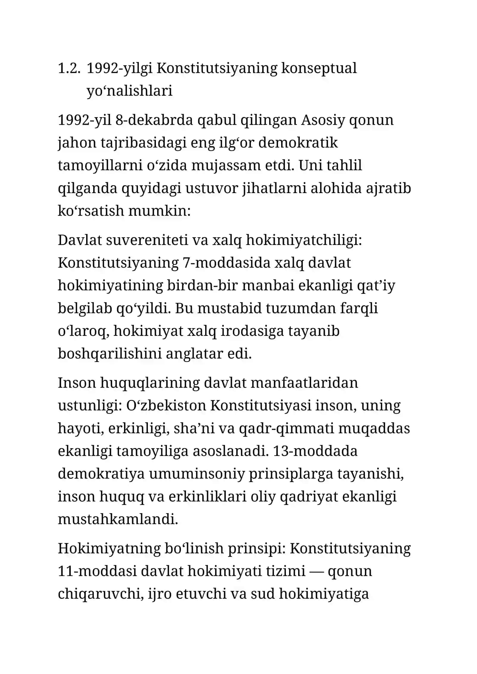 Mustaqil ish: 1991–2000-yillarda O‘zbekistonda amalga oshirilgan siyosiy islohotlar 3