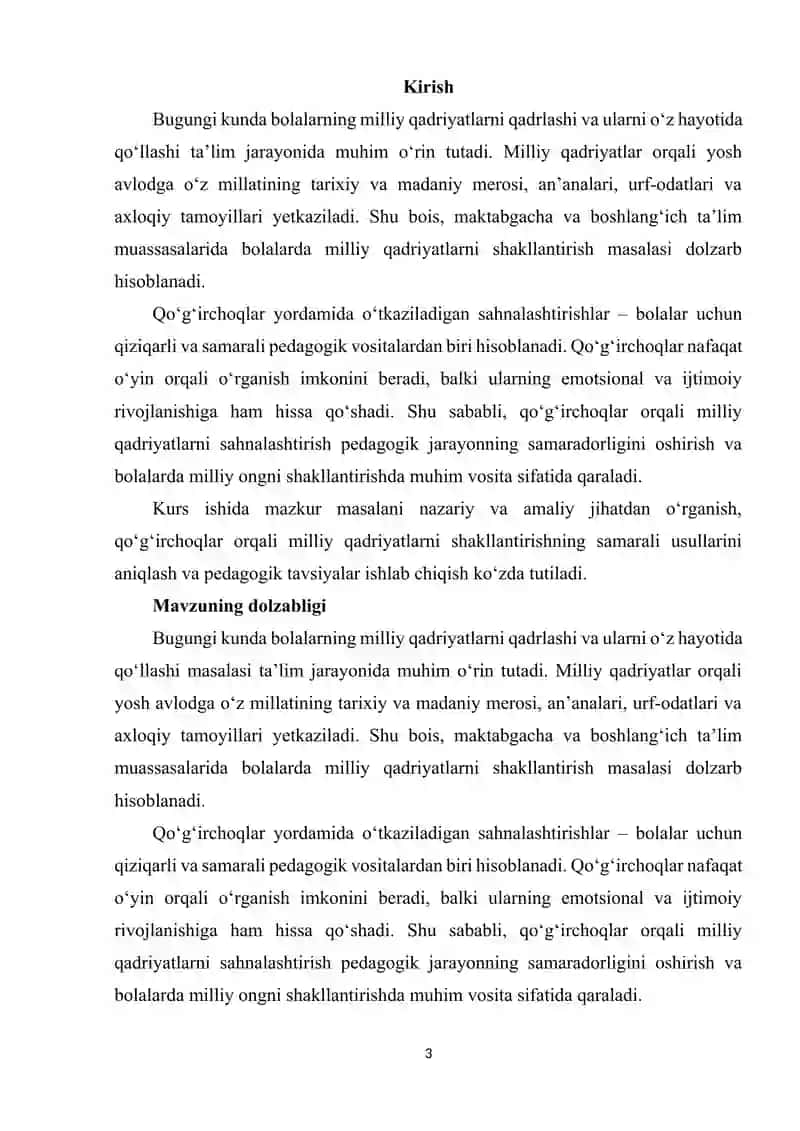 Qoʻgʻirchoqlar yordamida milliy qadriyatlarni sahnalashtirish 3