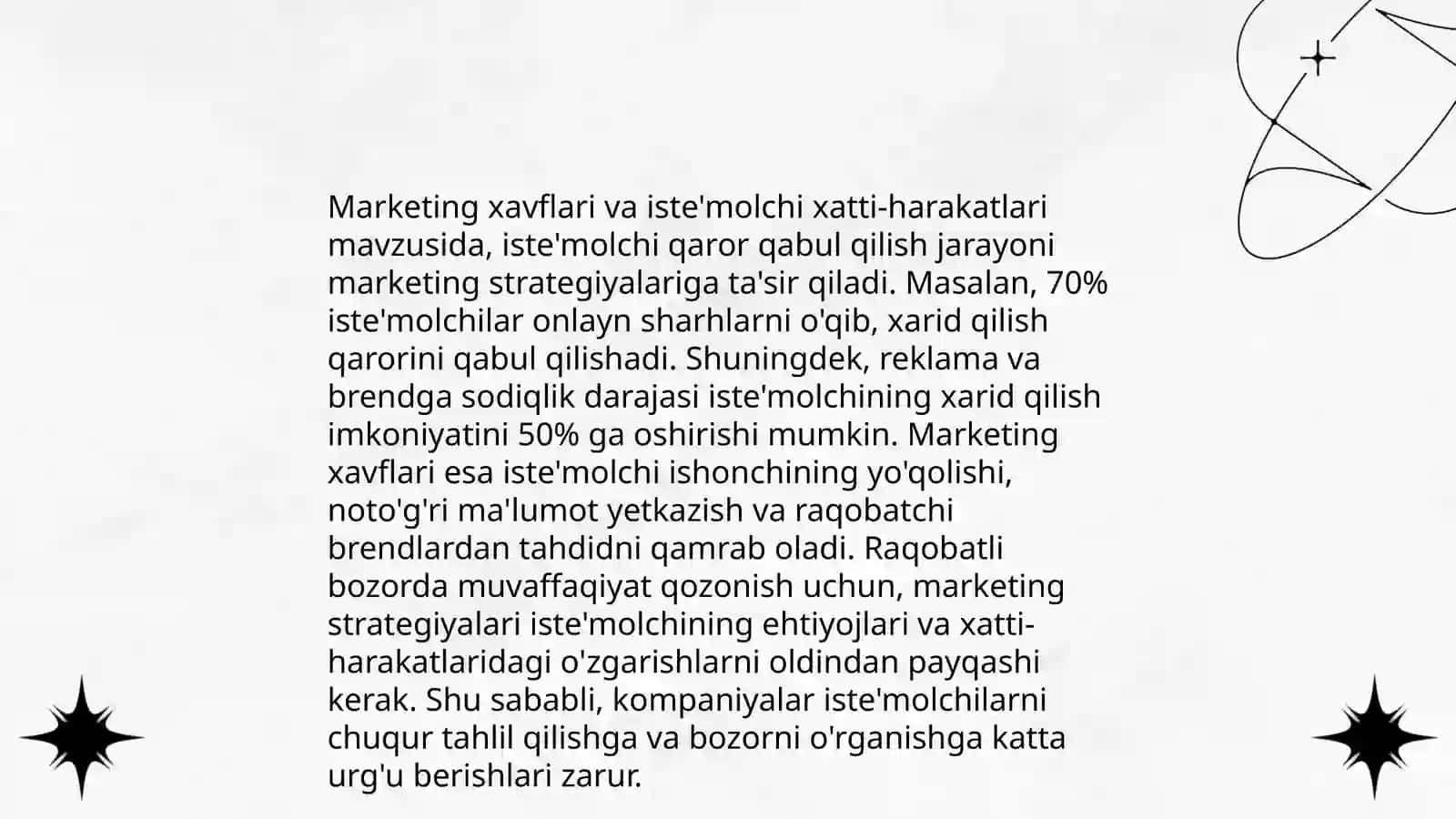 Marketing xavflari va iste'molchi xatti-harakatlari 3