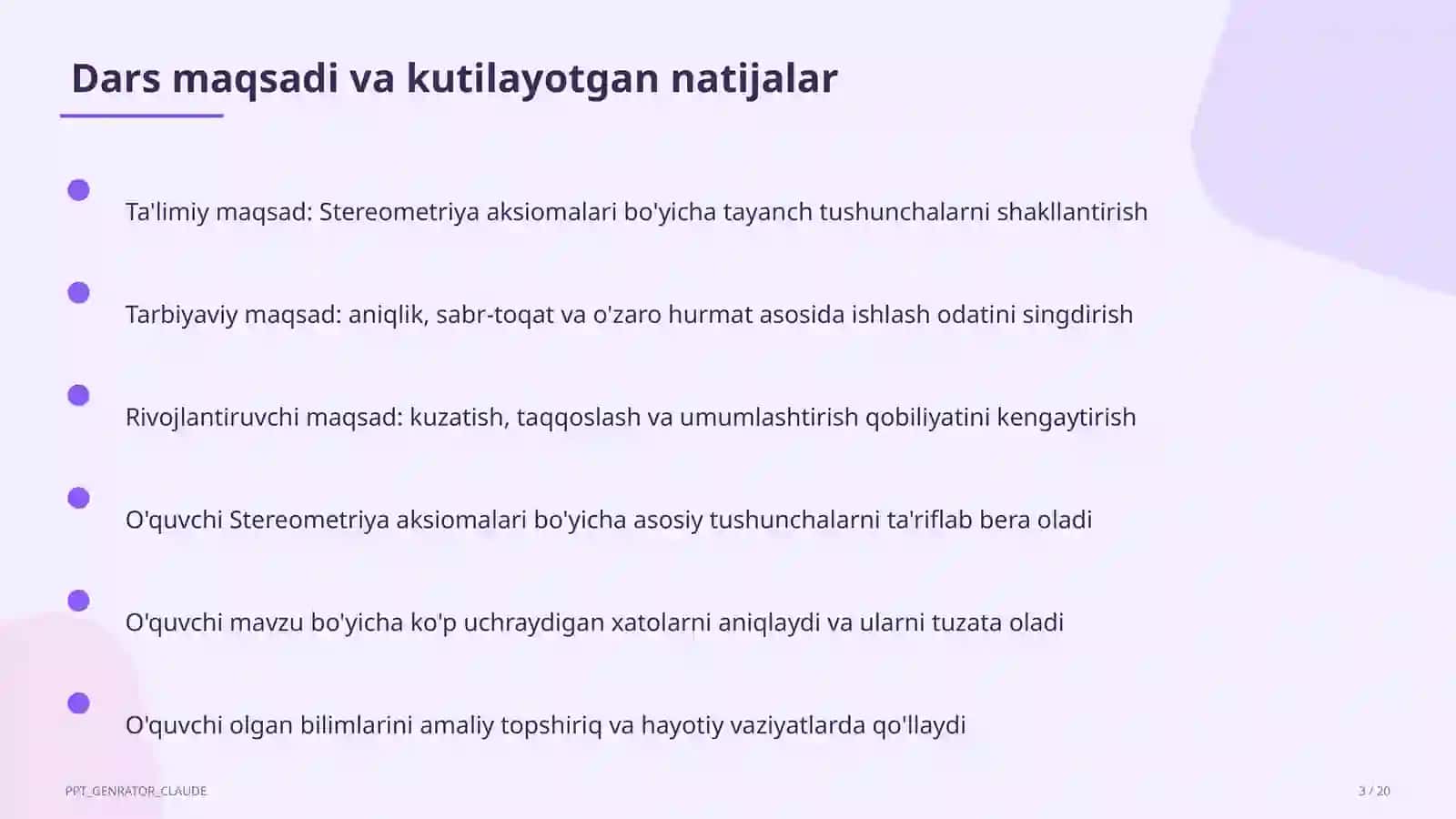 Stereometriya aksiomalari (10-sinf) 3