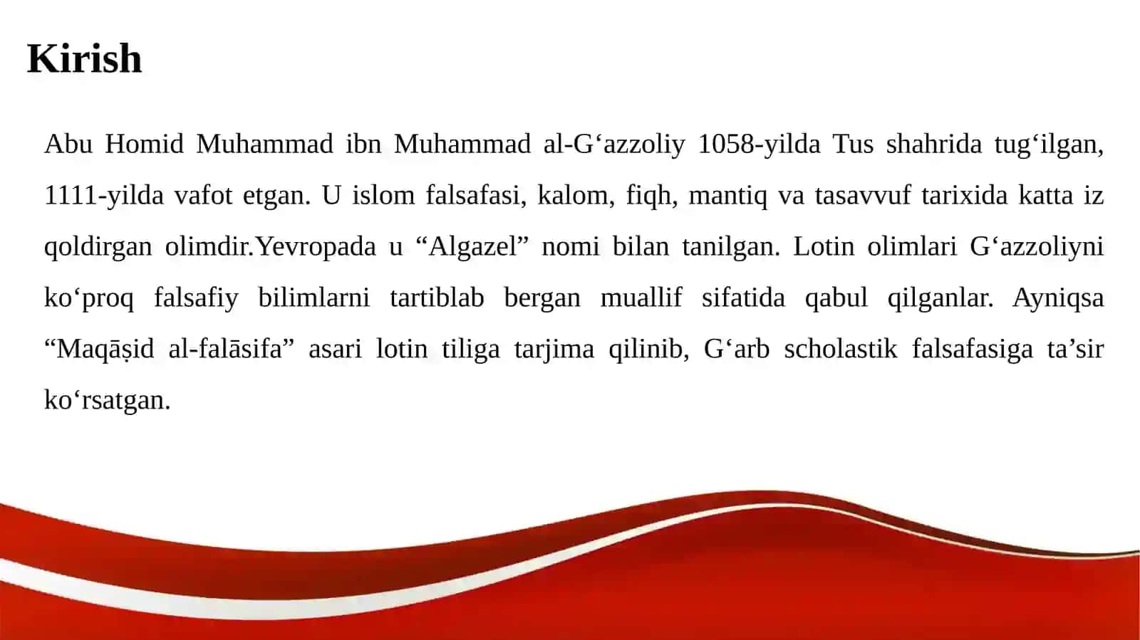 Muhammad G‘azzoliyning lotin tiliga tarjima qilingan asarlari va ularning fan tarixi 3
