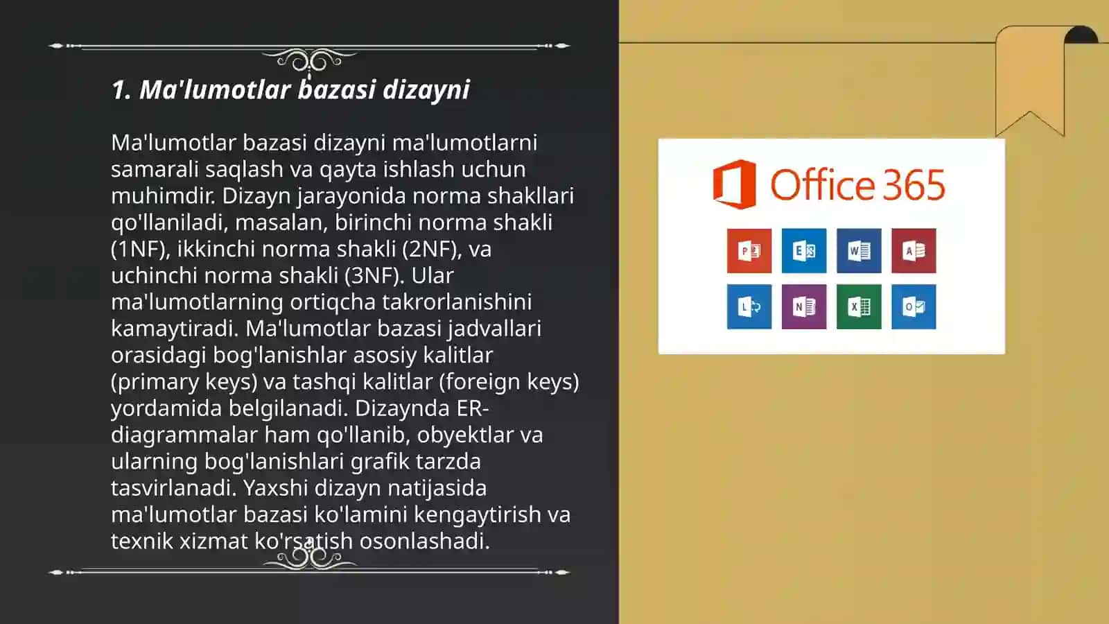 Ma'lumotlar bazasi dizayni 3