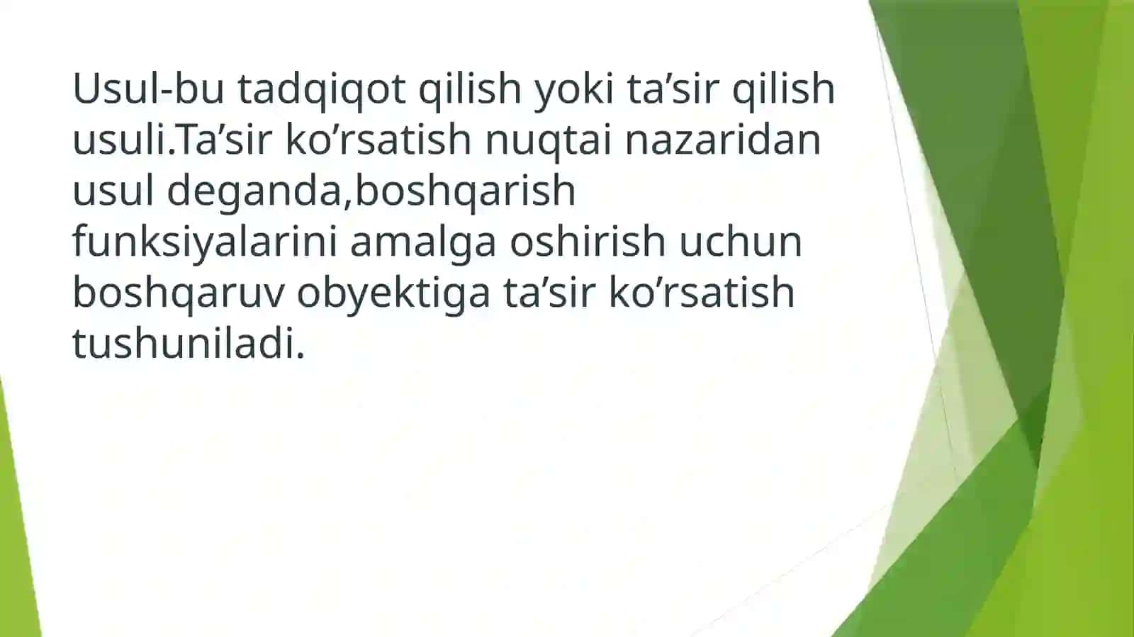 Menejmentda boshqaruv usullari 3