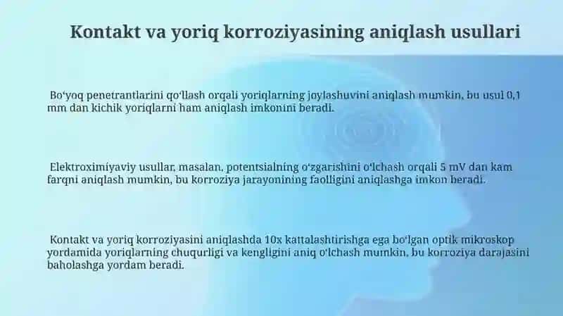 Kontaktli va yoriqli korroziya 3