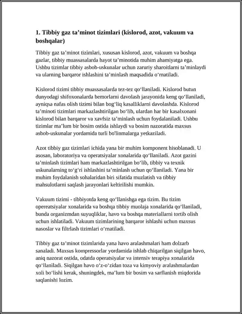 TIBBIY ASBOB USKUNALAR UCHUN ÕRNATILGAN TIZIMLAR 3