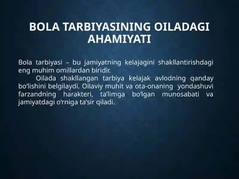 Bolalar tarbiyasi 3