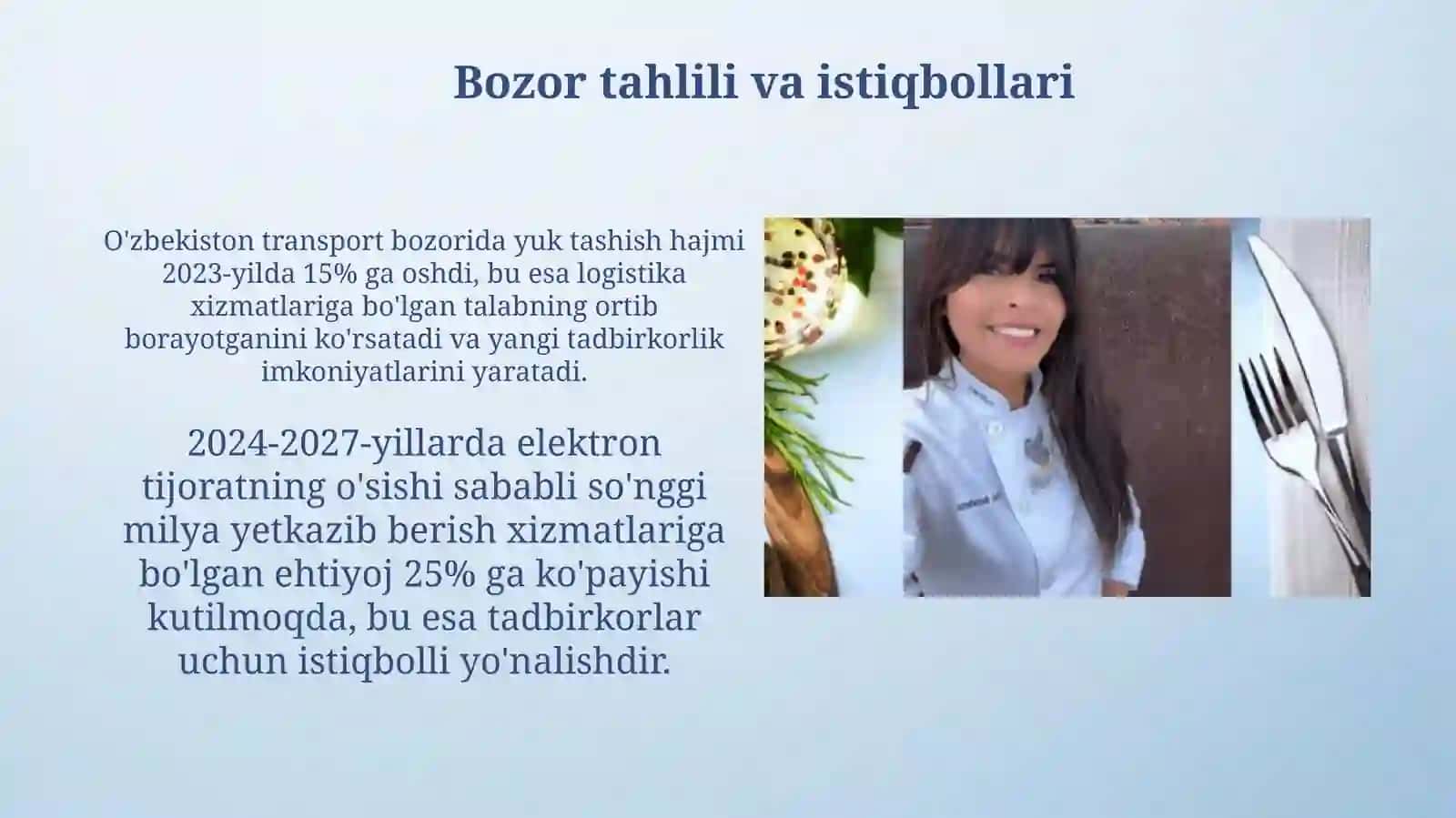Transport xizmatlarida tadbirkorlik faoliyatini rivojlantirish imkoniyatlari 3