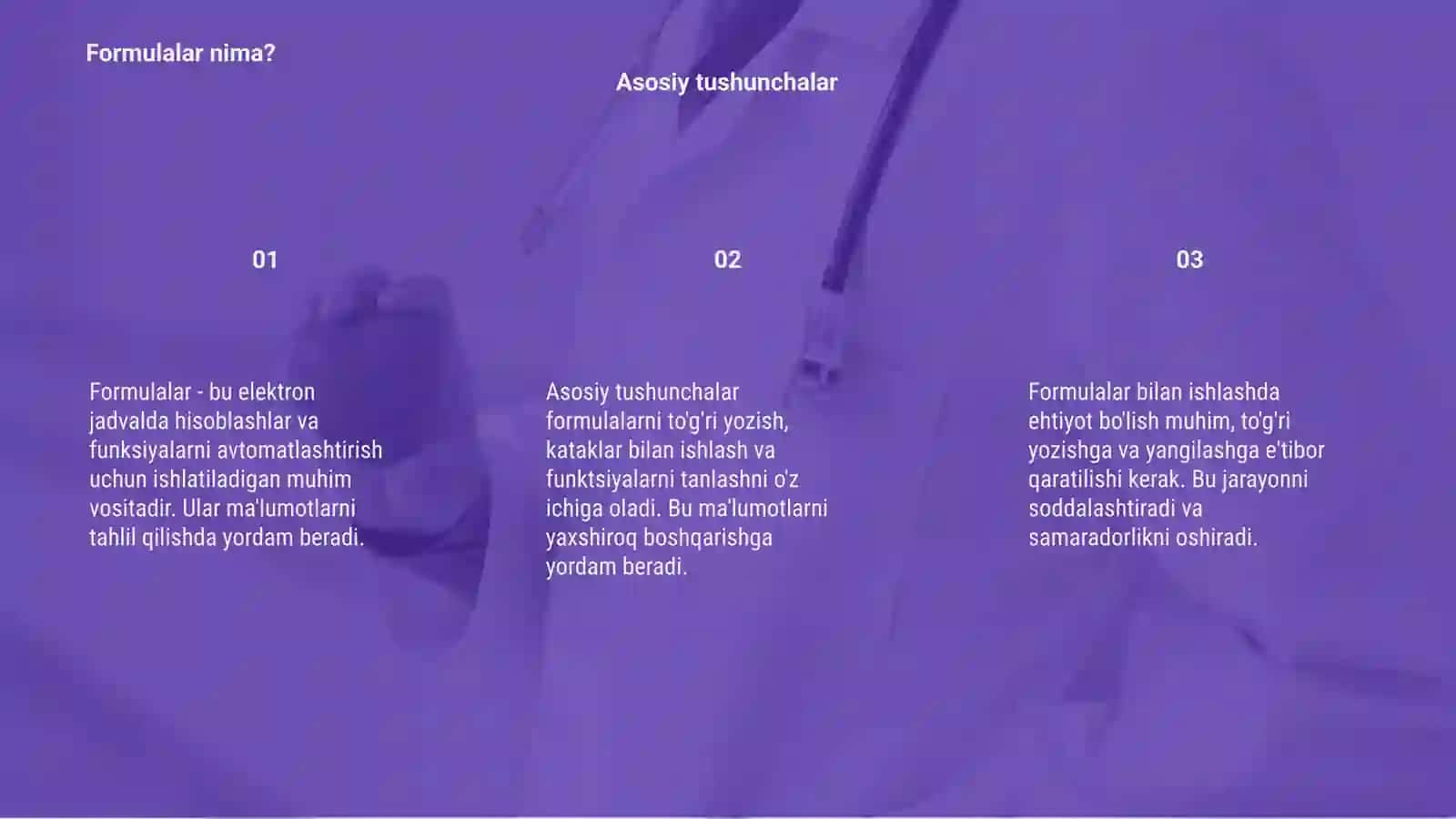 Formulalar bilan ishlash 3