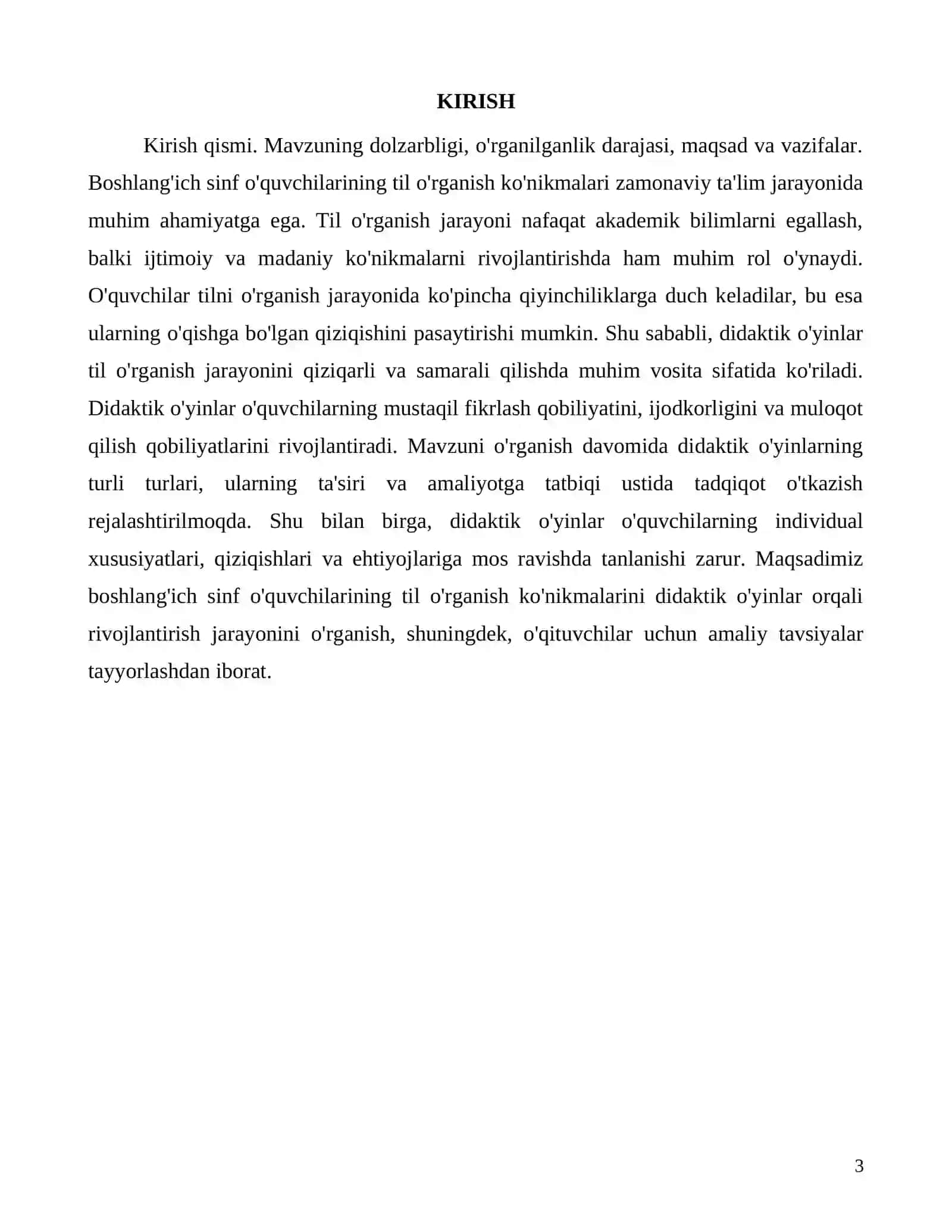 Boshlang'ich sinf o'quvchilarining til o'rganish ko'nikmalarini rivojlantirish 3
