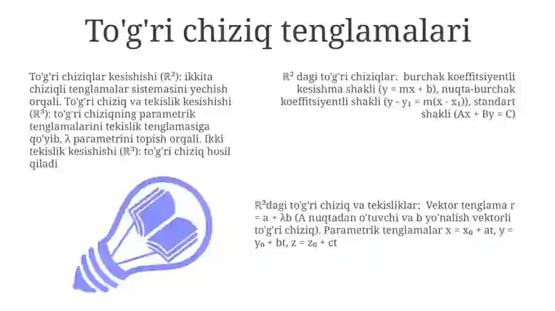 To'g'ri chiziq va tekislik 3