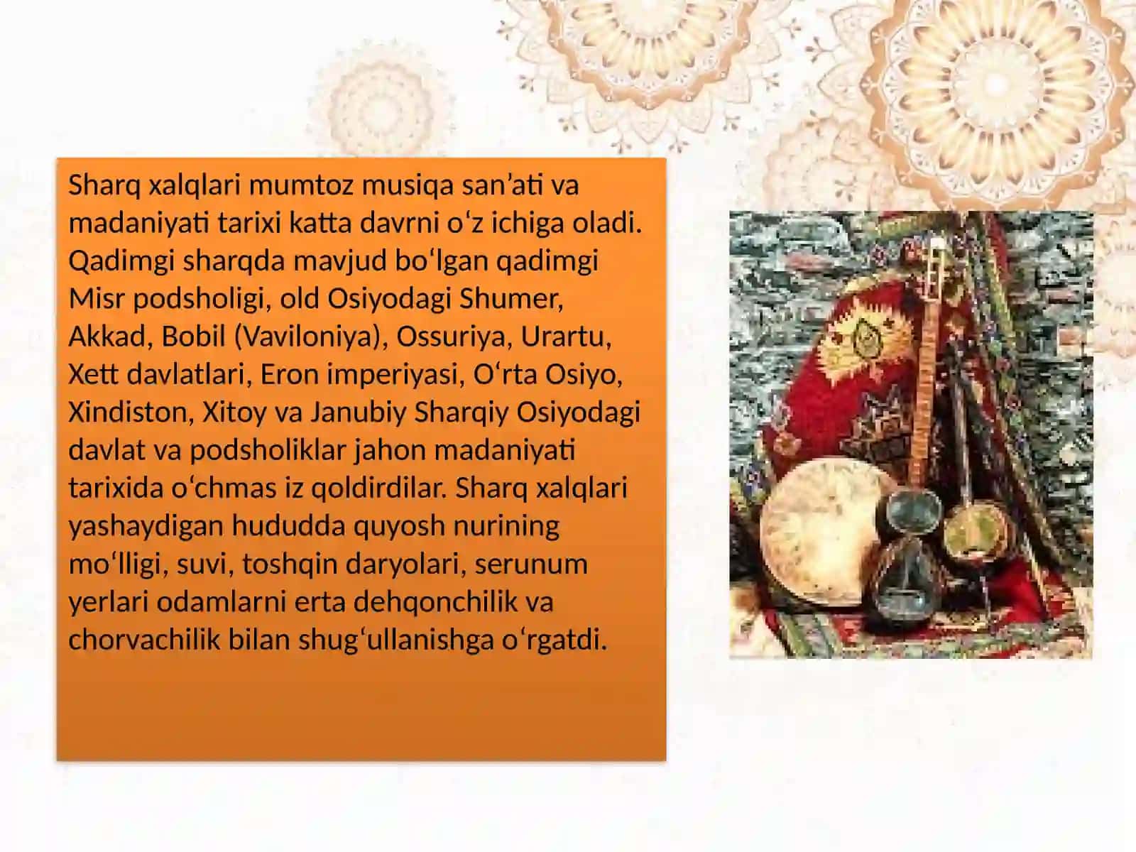 Sharq xalqlari musiqa folklori bilan qiyosiy o'rganish 3