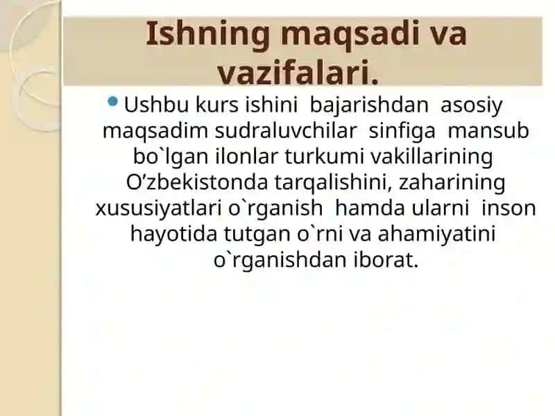 O’zbekistonda uchraydigan zaharli ilonlar va ular zaharining xususiyatlari 3