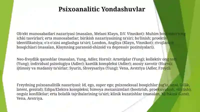 Ob'ekt munosabatlari nazariyasi 3