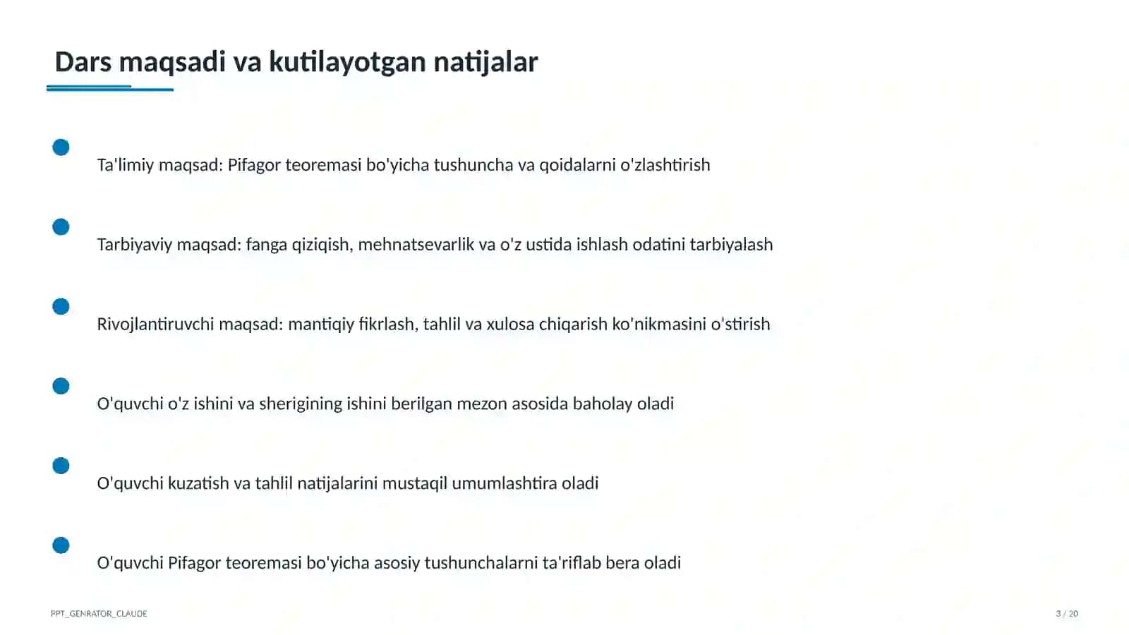 Pifagor teoremasi (8-sinf) 3