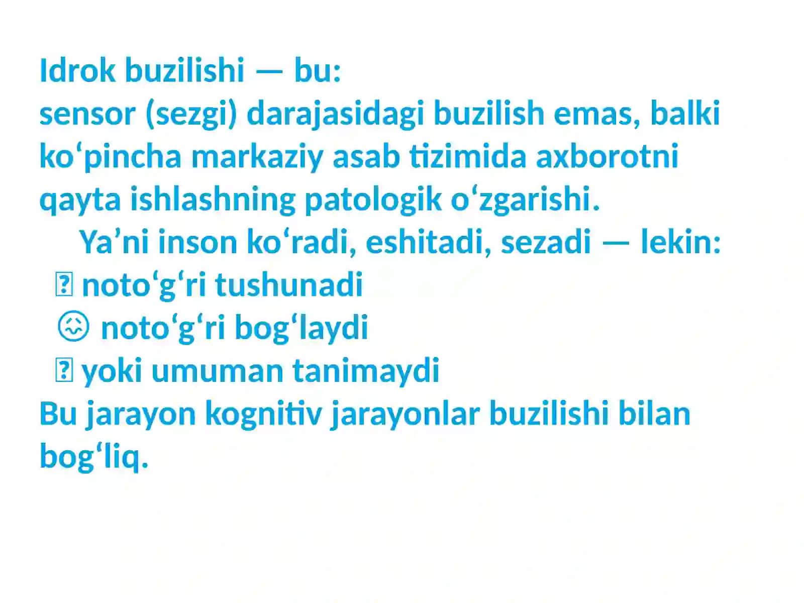 Idrok buzilishi 3