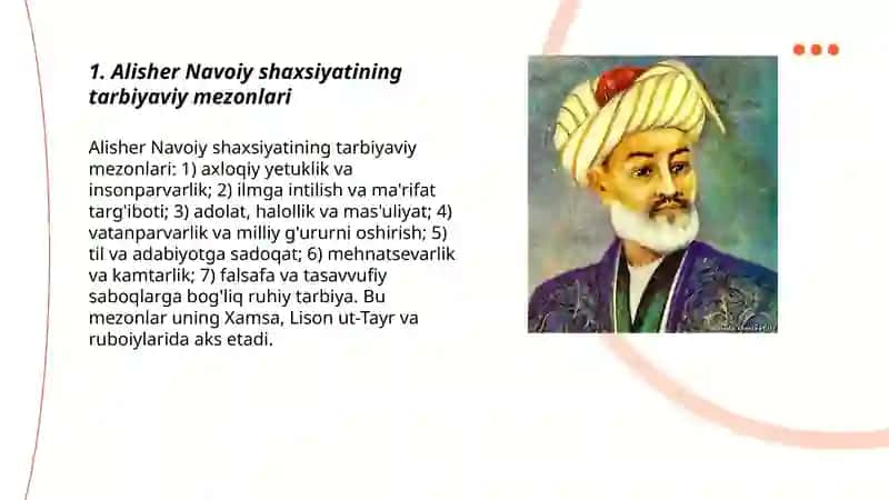 Alisher Navoiy shaxsiyati va uning ilmiy- badiiy merosida tarbiya masalasining ustuvorligi 3
