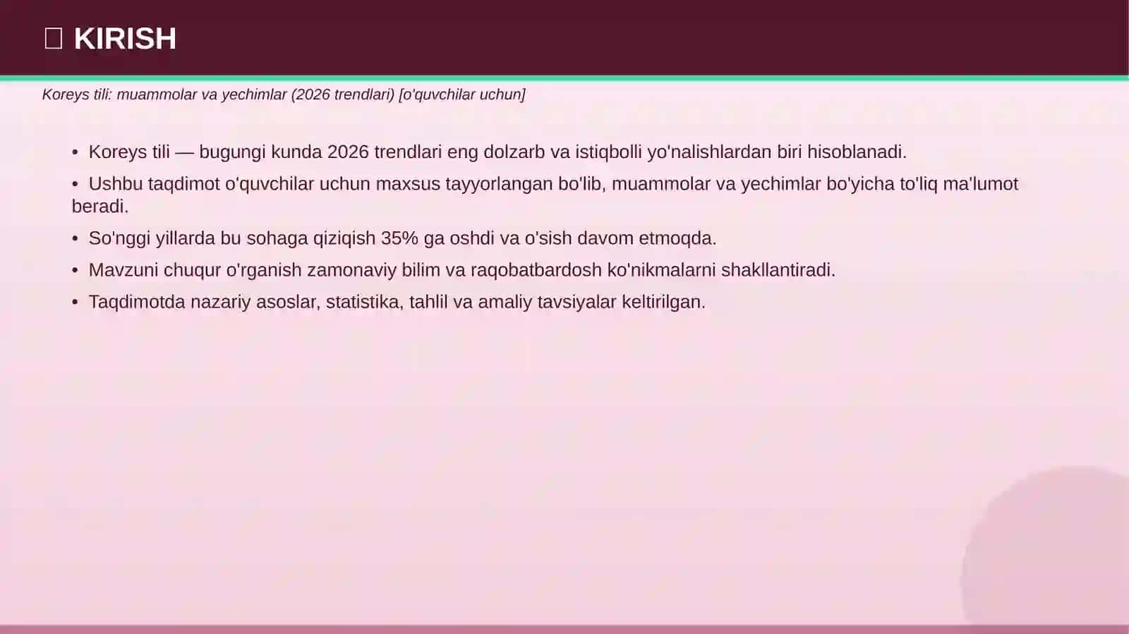 Koreys tili: muammolar va yechimlar (2026 trendlari) [o'quvchilar uchun] 3