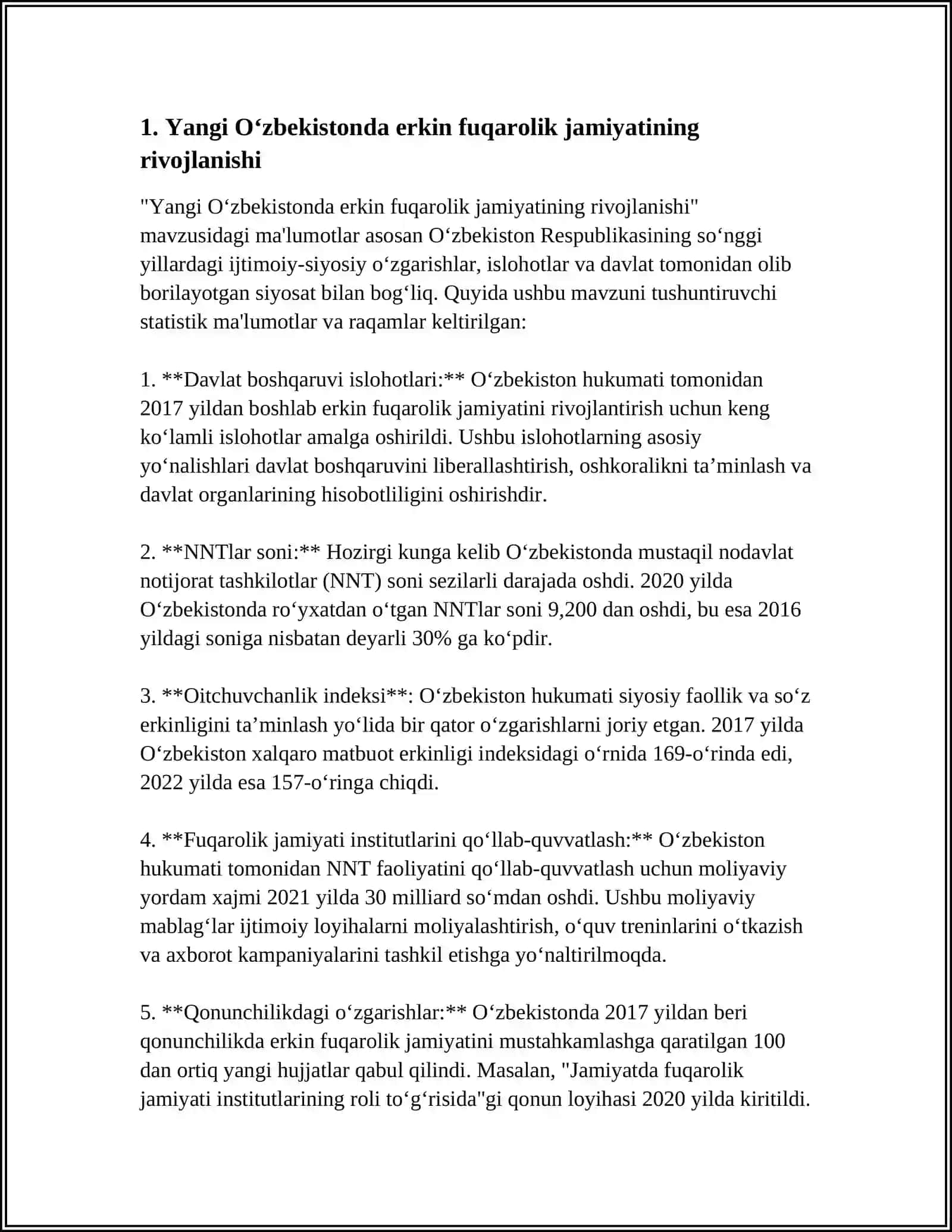 YANGI O‘ZBEKISTONDA ERKIN FUQAROLIK JAMIYATINING BARPO ETILISHI: YOSHLAR VA BOLALAR KITOBXONLIGI 3