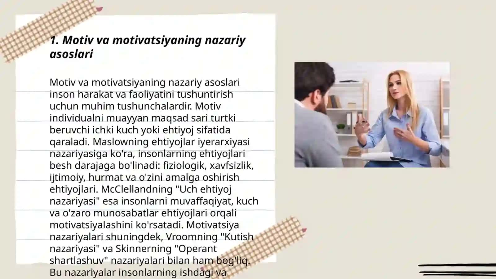 Motiv va Motivatsiyadan so'ng 3