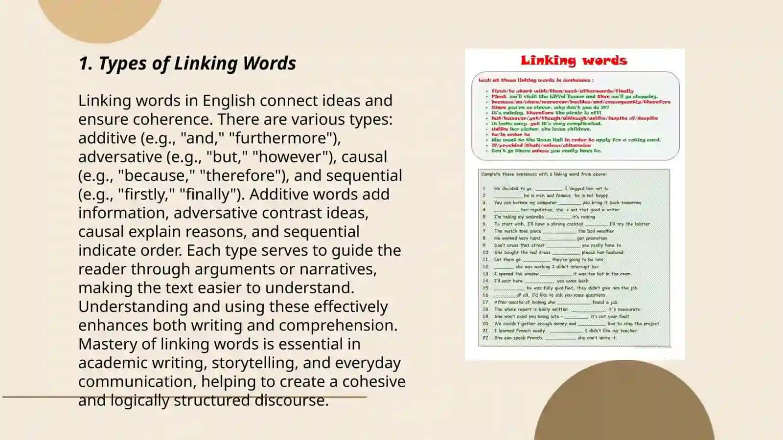 Linking words 3