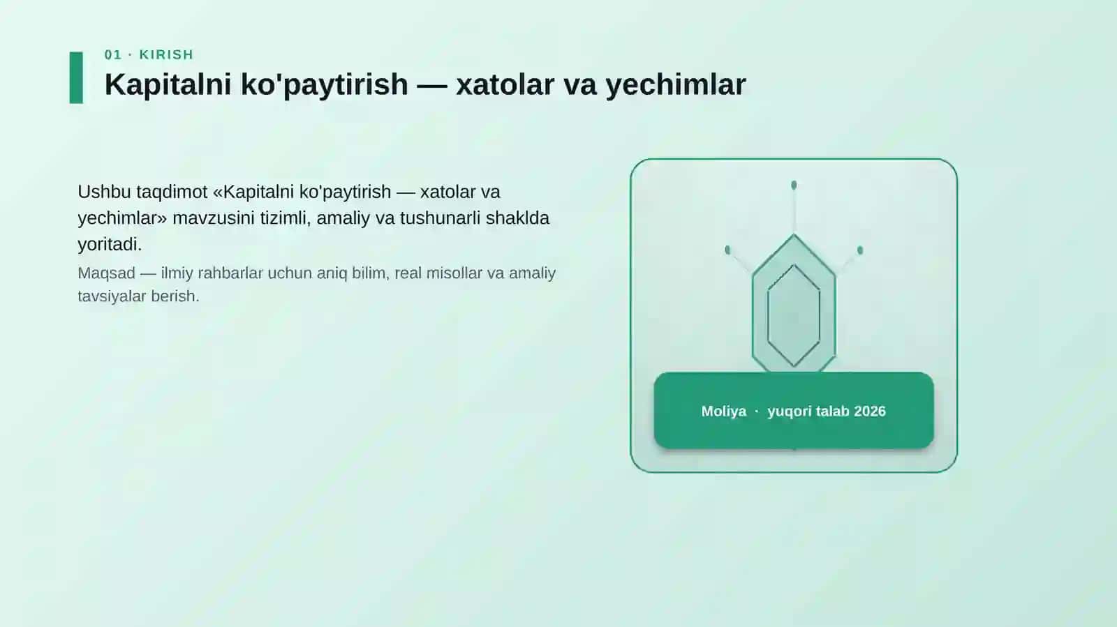 Kapitalni ko'paytirish — xatolar va yechimlar 3
