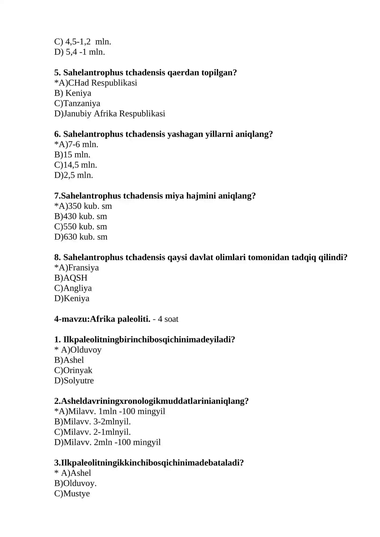 Inson evolyutsiyasi va old tarix 3