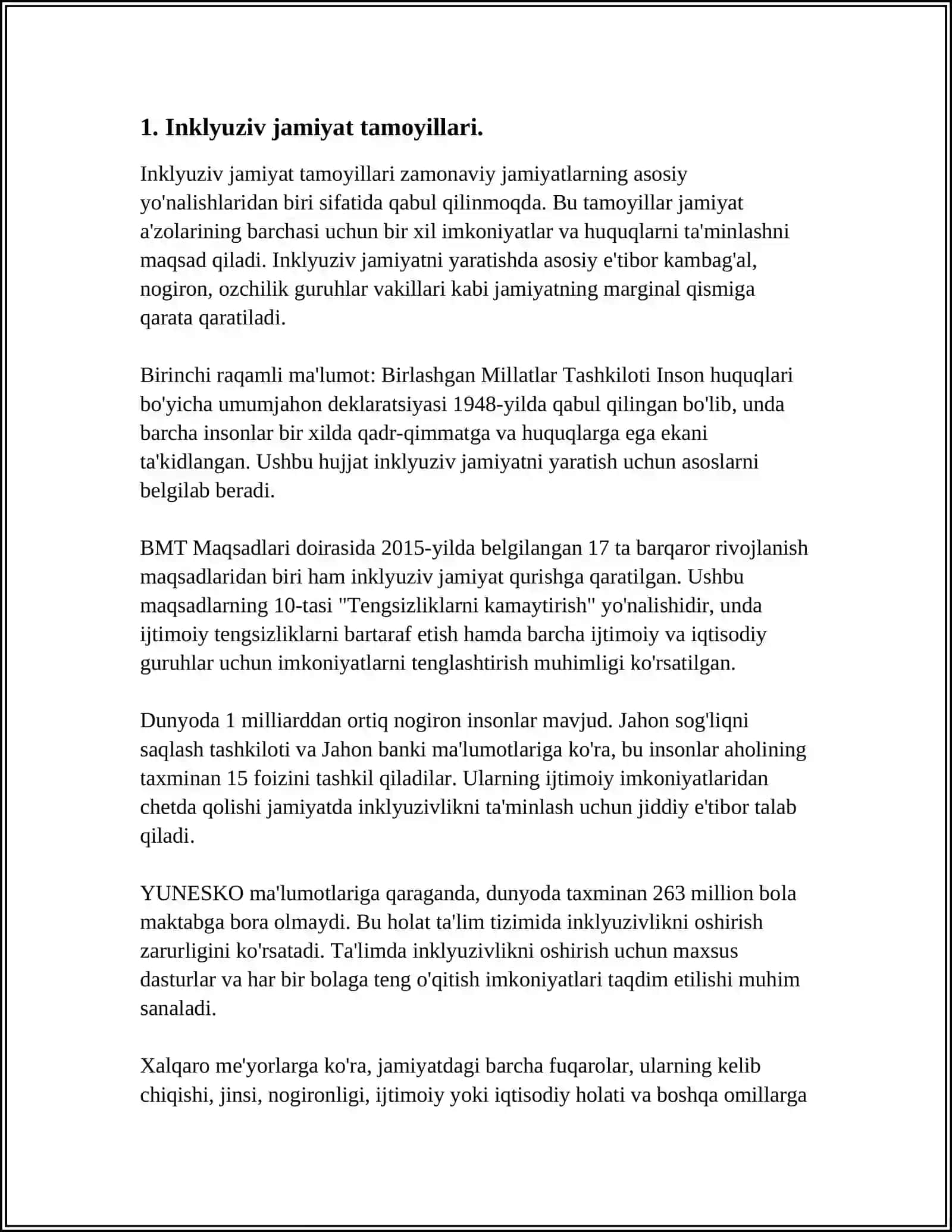 MAMLAKATIMIZDA INKLYUZIV IJTIMOIY MUNOSABATLARNI SHAKLLANISHI 3